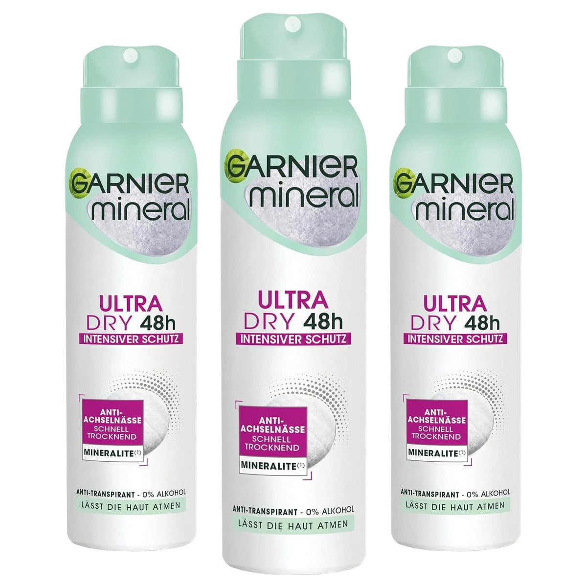 Garnier Mineral UltraDry Spray Anti-Transpirant - 3-pack
