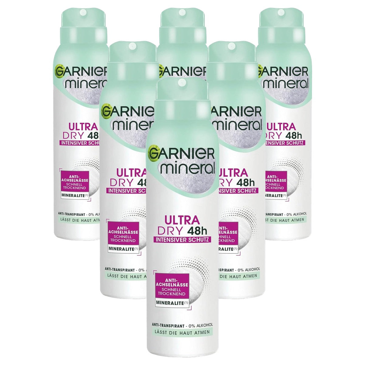 Garnier Mineral UltraDry Spray Anti-Transpirant - 6-pack