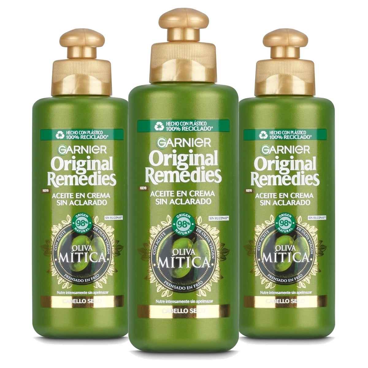 Garnier O.Remedies Aceite.200 Oliva Mi 3 x 200 g - Voordeelverpakking