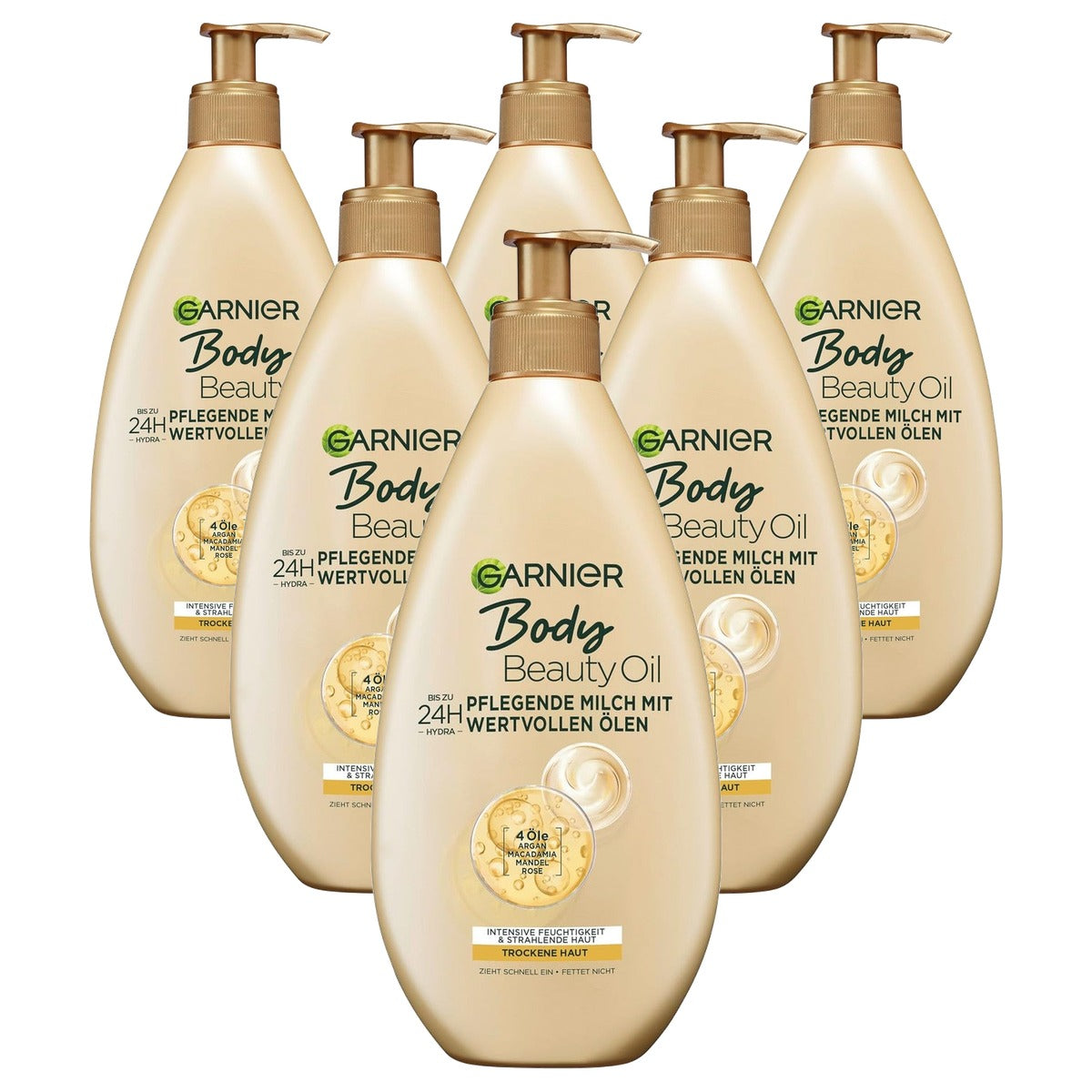 Garnier Oil Beauty voedende oliemelk 6 x 400 ml - Voordeelverpakking