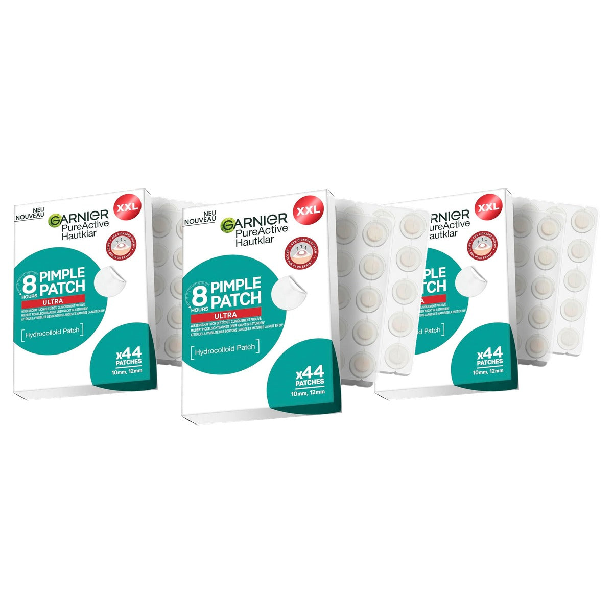 Garnier PureActive Hautklare Puistjes Patch Ultra XXL Pack 3 x 44 stuks - Voordeelverpakking