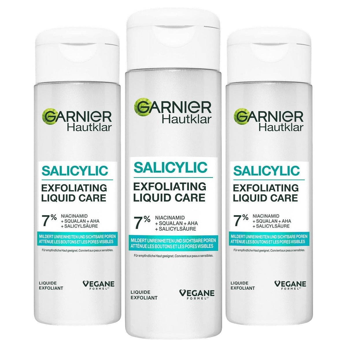 Garnier Salicylic Exfoliating Liquid Care 3 x 120 ml - Voordeelverpakking