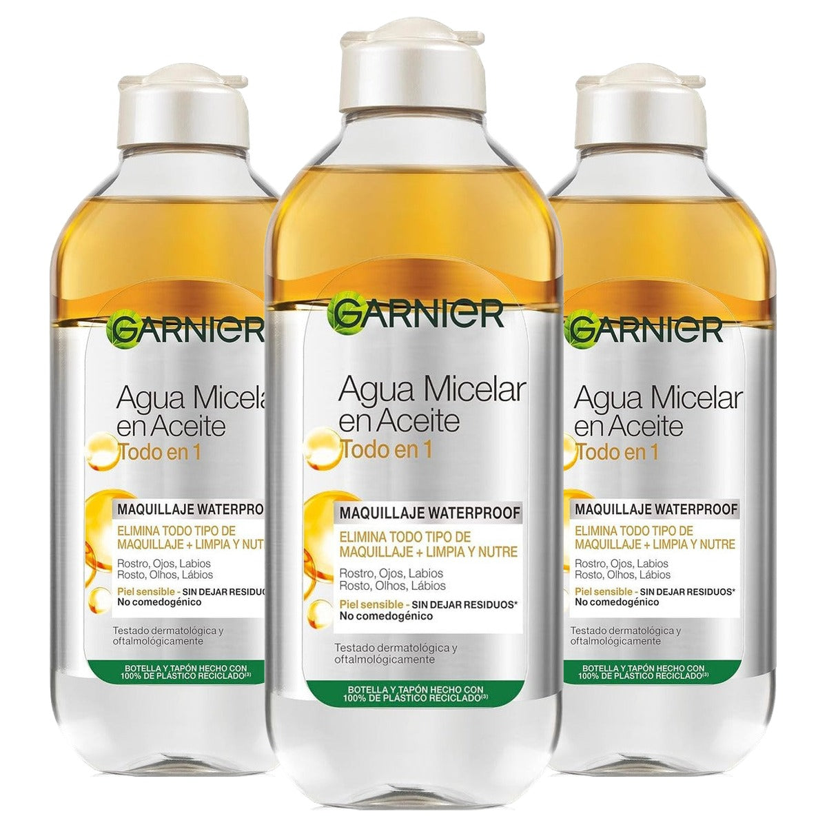 Garnier Skin Active Micellar Water Oil 3 x 400 ml - Voordeelverpakking