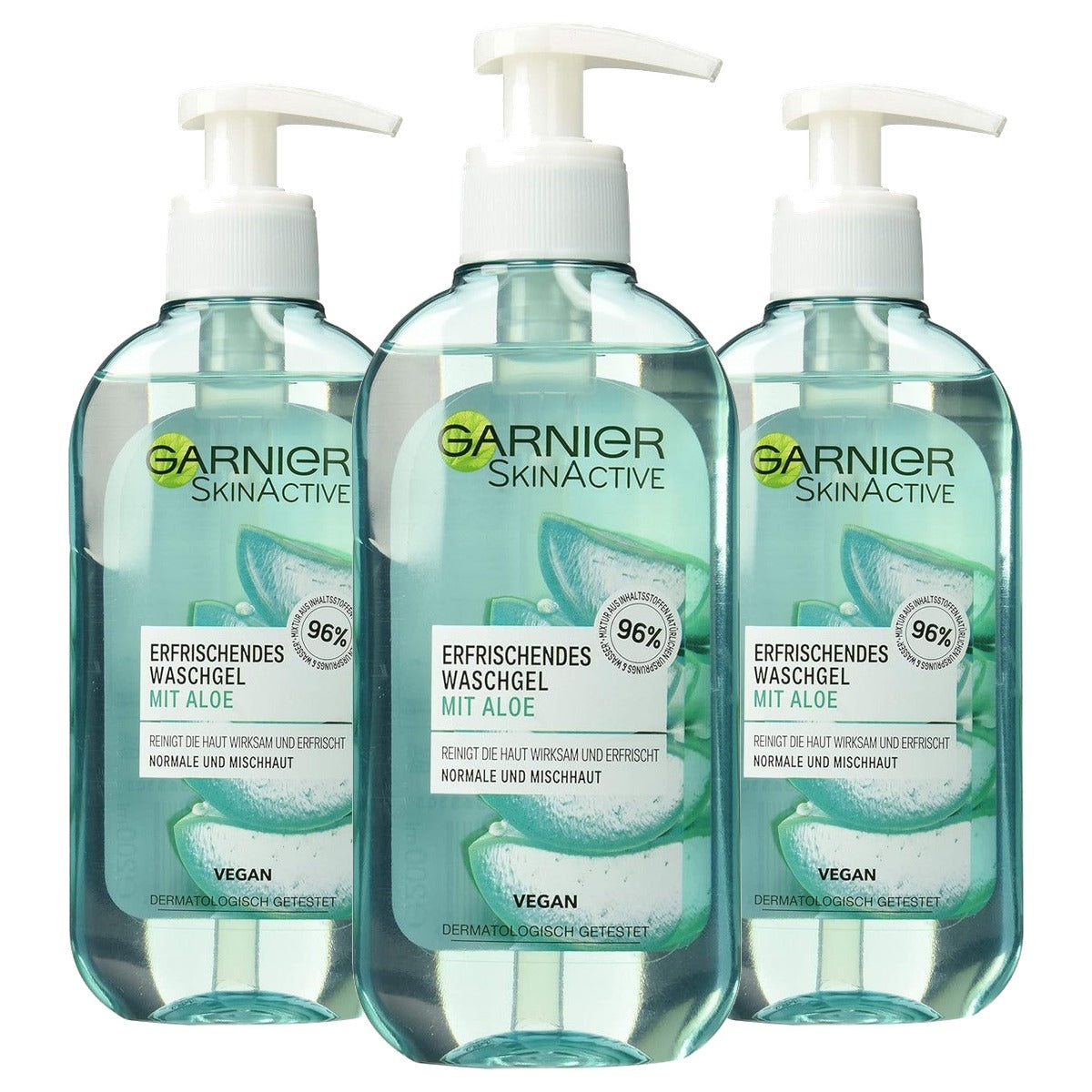 Garnier SkinActive Wasgel Aloë Extract 3 x 200 ml - Voordeelverpakking