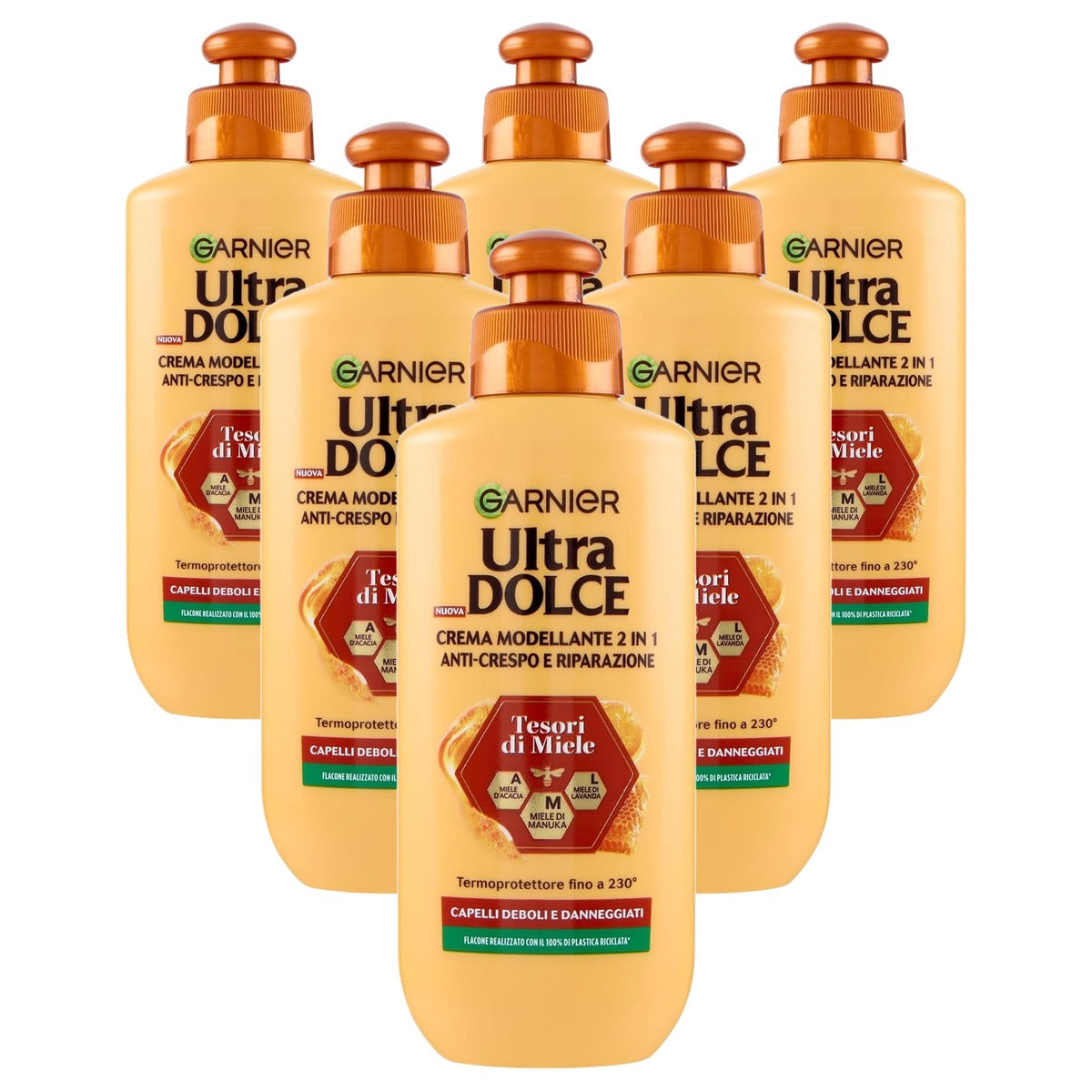 Garnier Ultra Dolce Tesori di Miele 2-in-1 Modelliercreme 6 x 200 ml - Voordeelverpakking