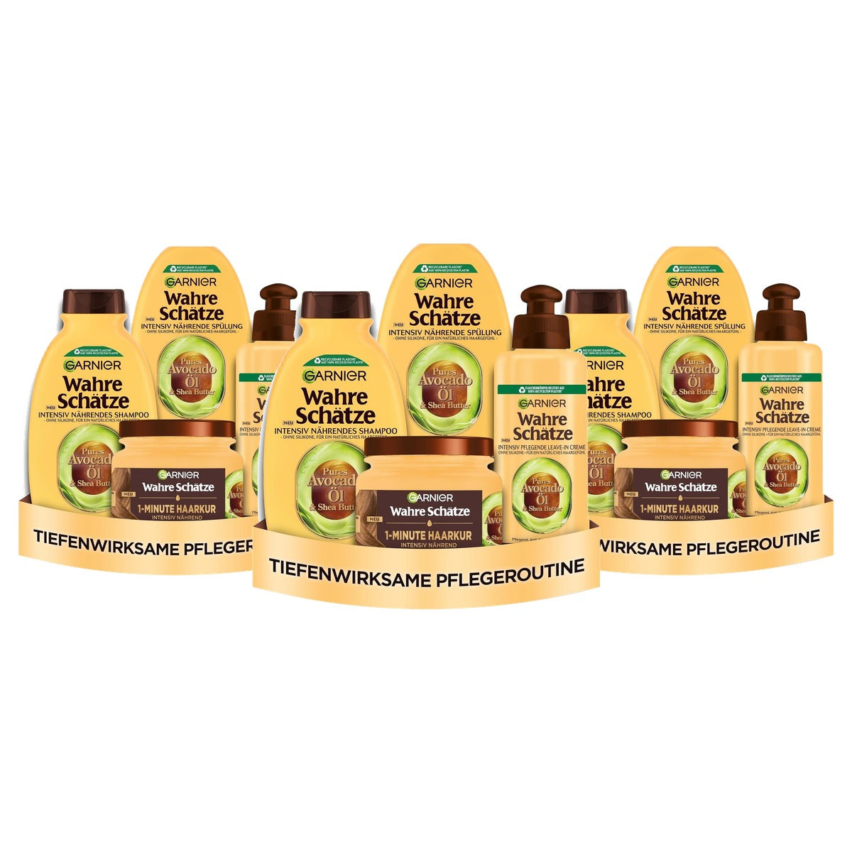 Garnier Verzorgingsset 300 ml + 250 ml + 340 ml + 3 x 200 ml - Voordeelverpakking