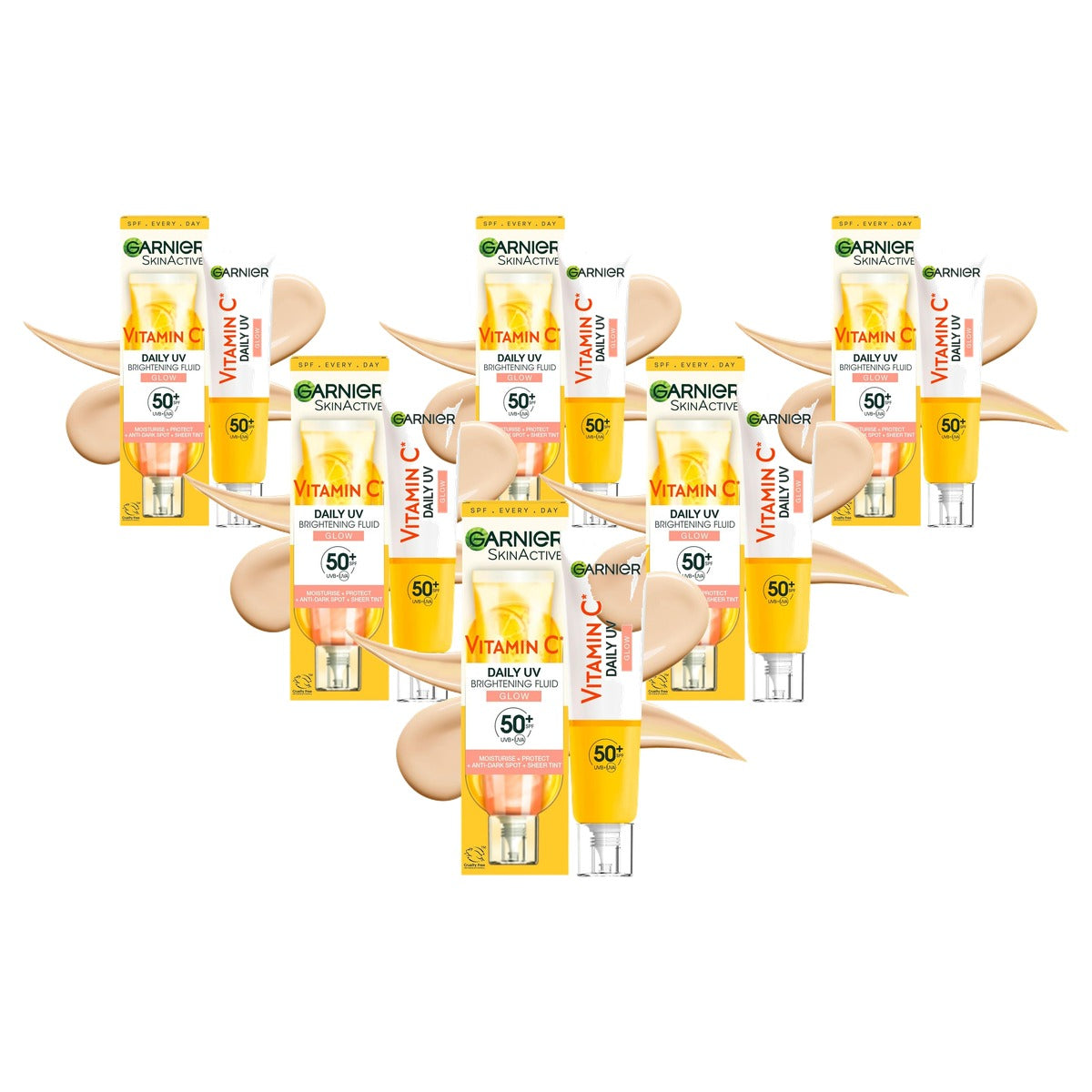 Garnier Vitamine C Daily UV Glow SPF 50+ 6 x 40 ml - Voordeelverpakking