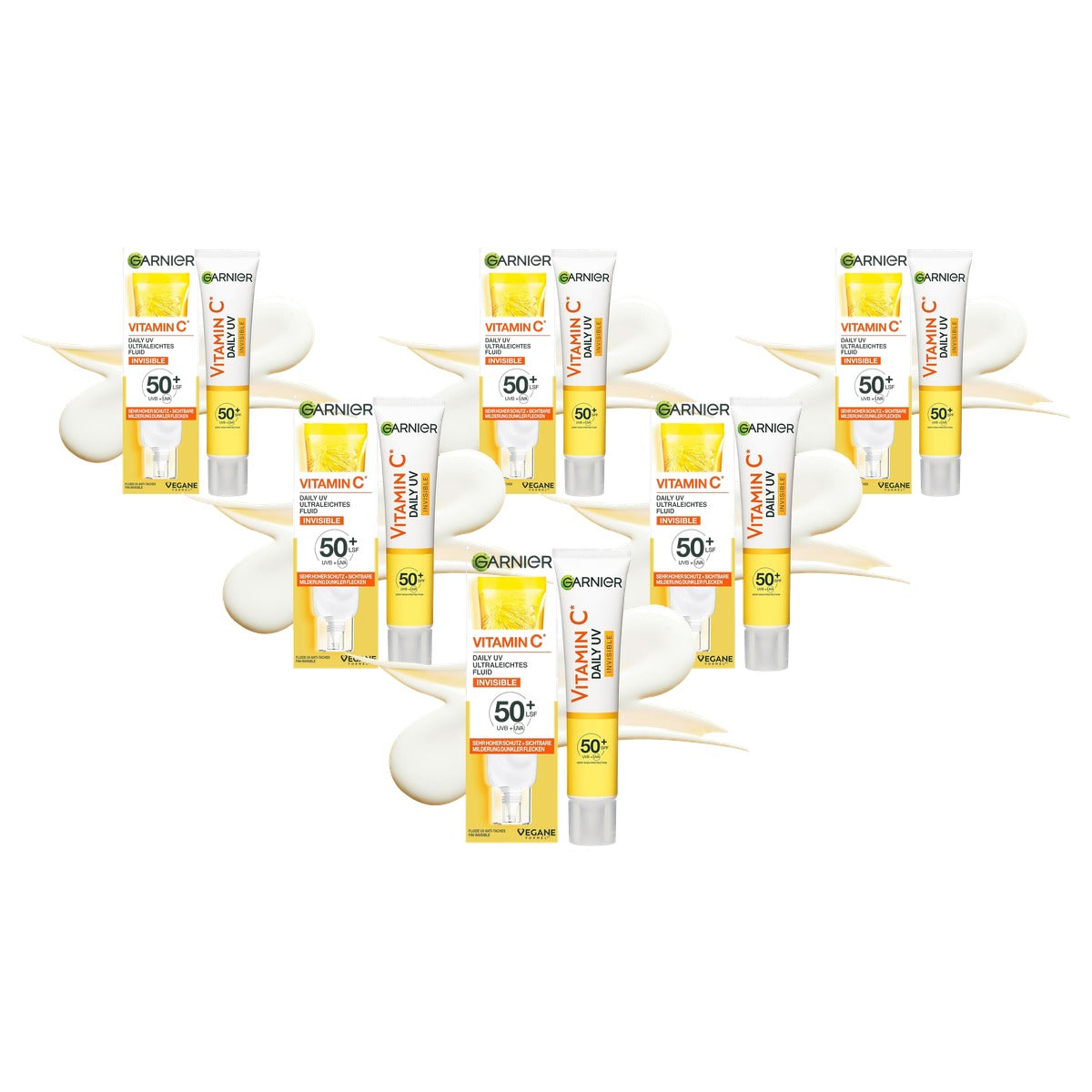 Garnier Vitamine C Daily UV Invisible SPF 50+ 6 x 50 ml - Voordeelverpakking
