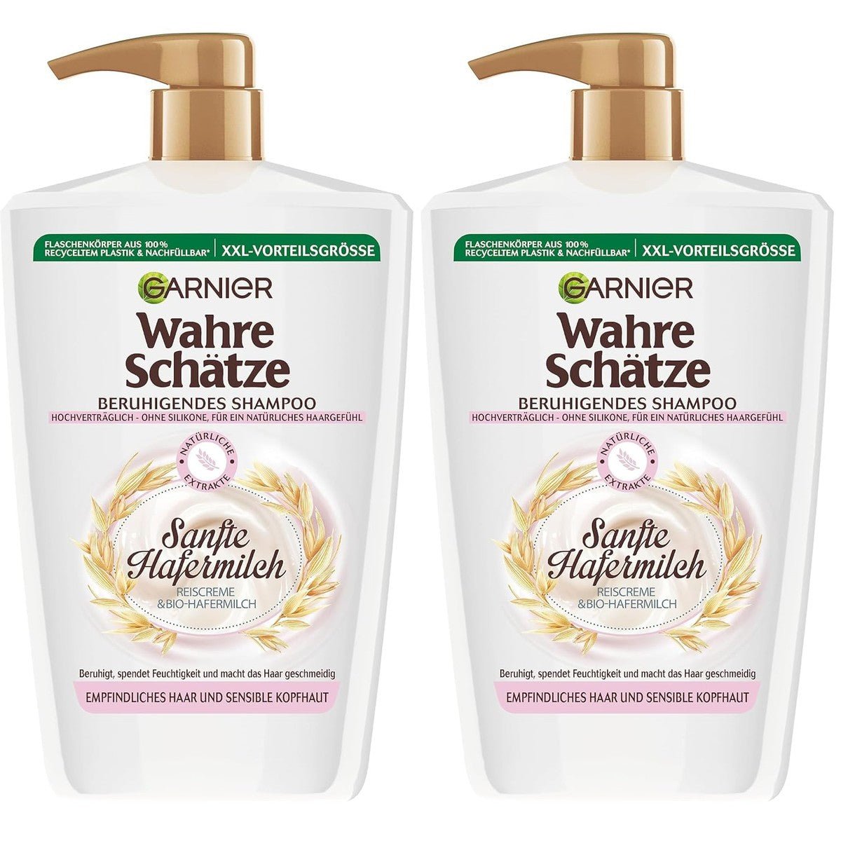 Garnier Wahre Schätze Sanfte Hafermilch Kalmerende Shampoo voor Gevoelige Hoofdhuid 2 x 1000 ml door Garnier nu bij Huishoudvoordeel