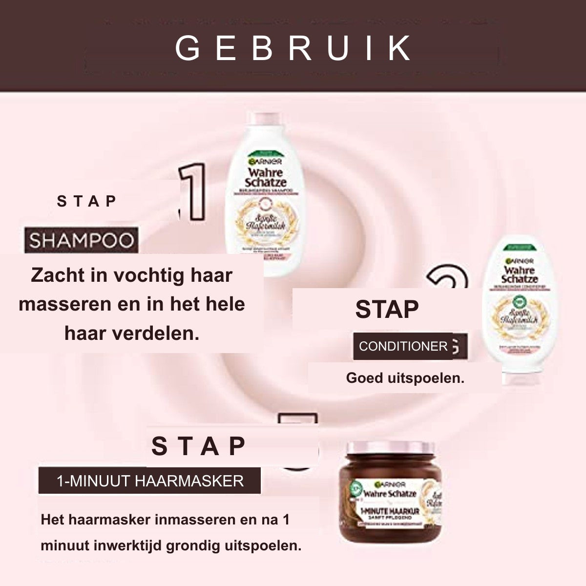 Garnier Wahre Schätze Sanfte Hafermilch Kalmerende Shampoo voor Gevoelige Hoofdhuid 2 x 1000 ml
