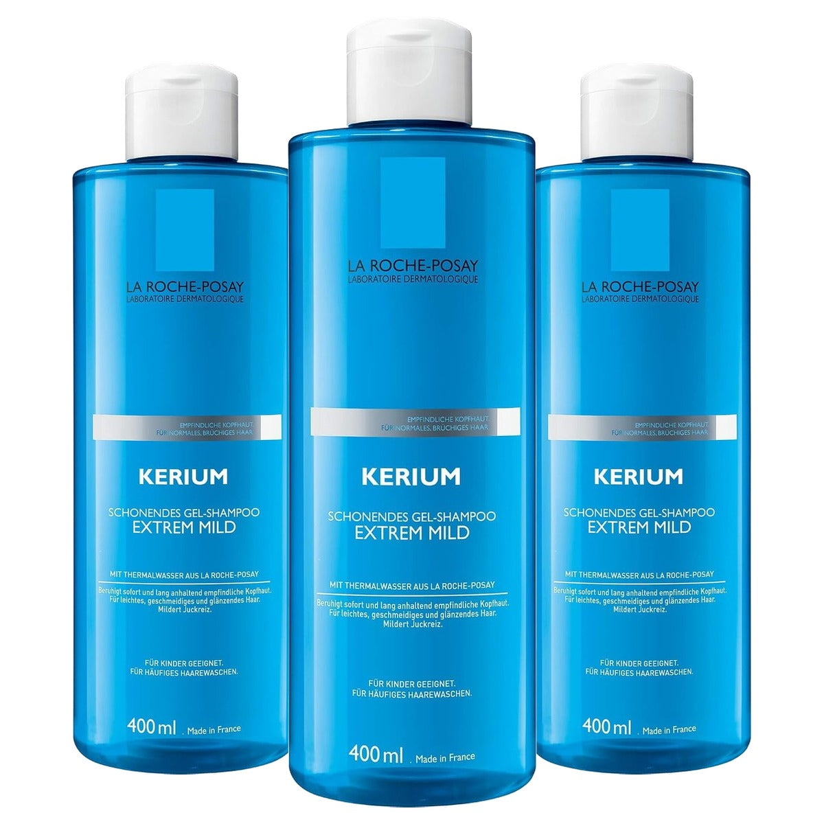 La Roche-Posay Gel Physiologique Shampoo 400 ml - 3-pack