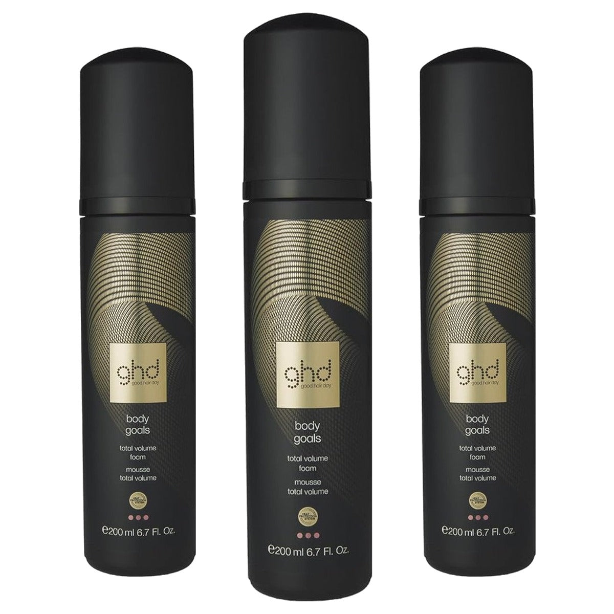 ghd Body Goals Haarschuim Volumemousse met Hittebescherming 200 ml - 3-pack