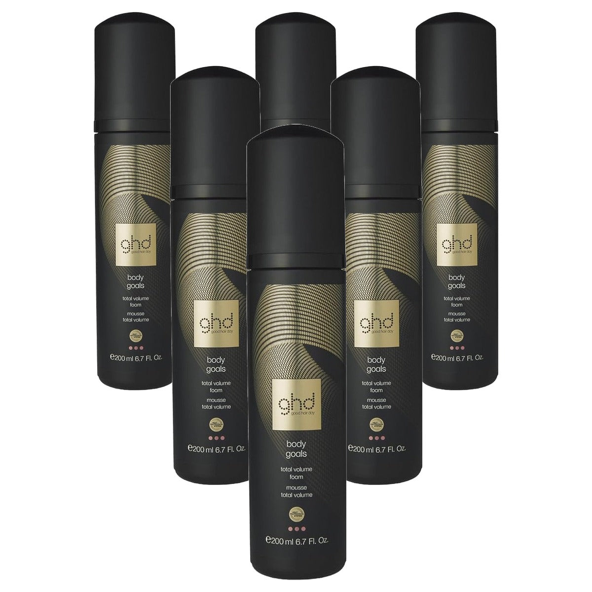 ghd Body Goals Haarschuim Volumemousse met Hittebescherming 200 ml - 6-pack