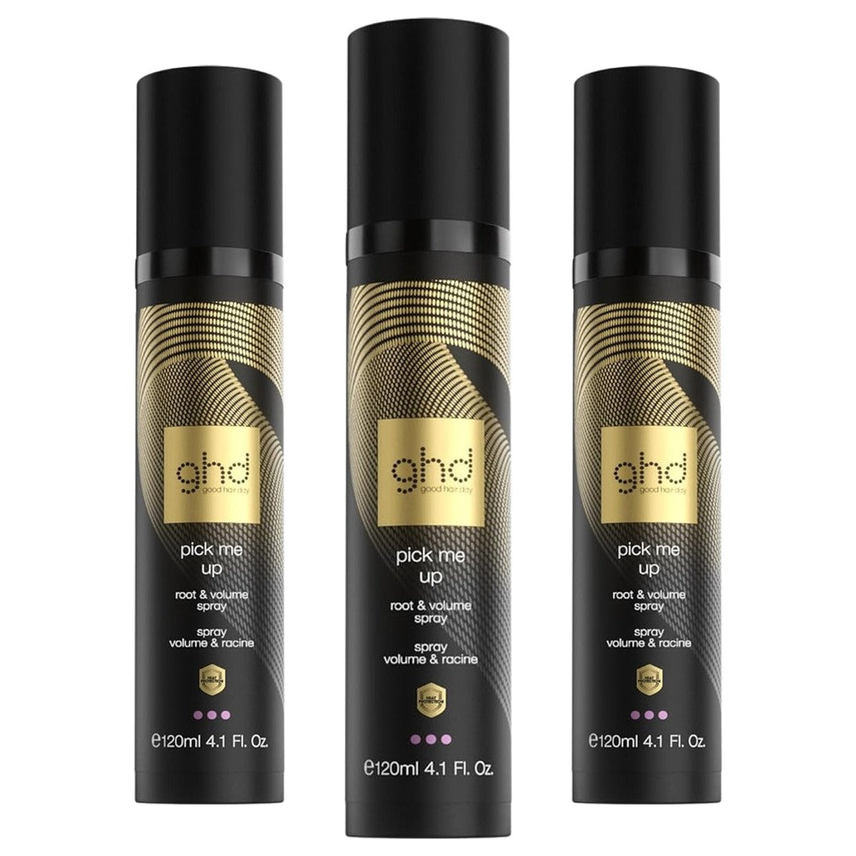 ghd Pick Me Up Wortel- en Volumespray met Hittebescherming 120 ml - 3-pack
