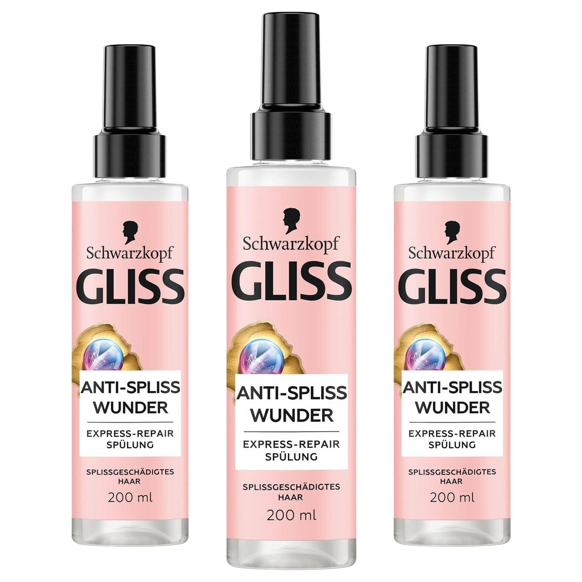 Gliss Anti-splijten wonder 3 x 200 ml - Voordeelverpakking