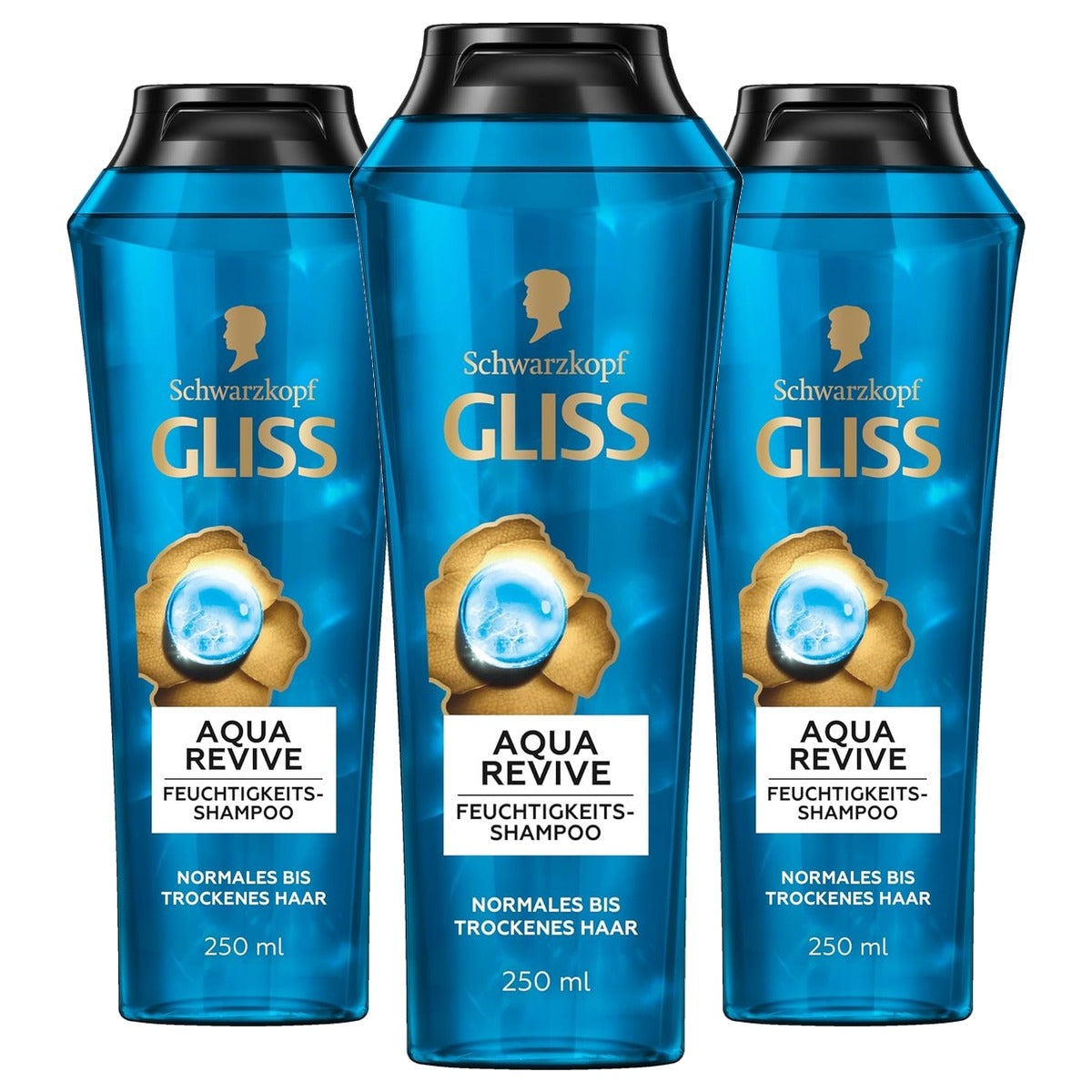 Gliss Aqua Revive Shampoo 3 x 250 ml - Voordeelverpakking