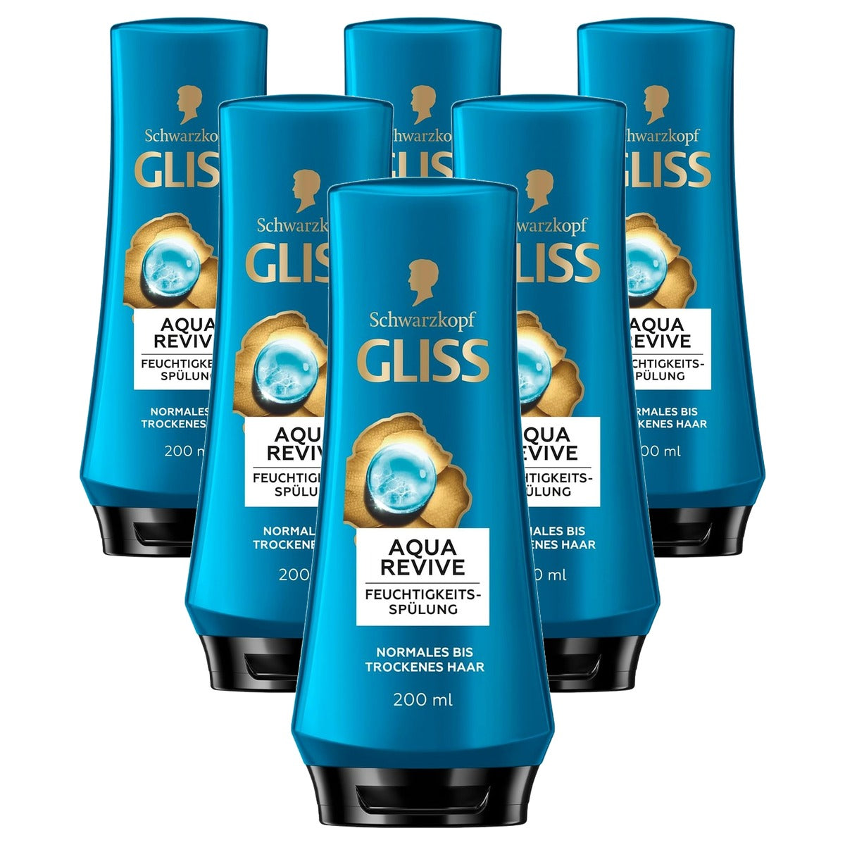 Gliss Aqua Revive spoeling 6 x 200 ml - Voordeelverpakking