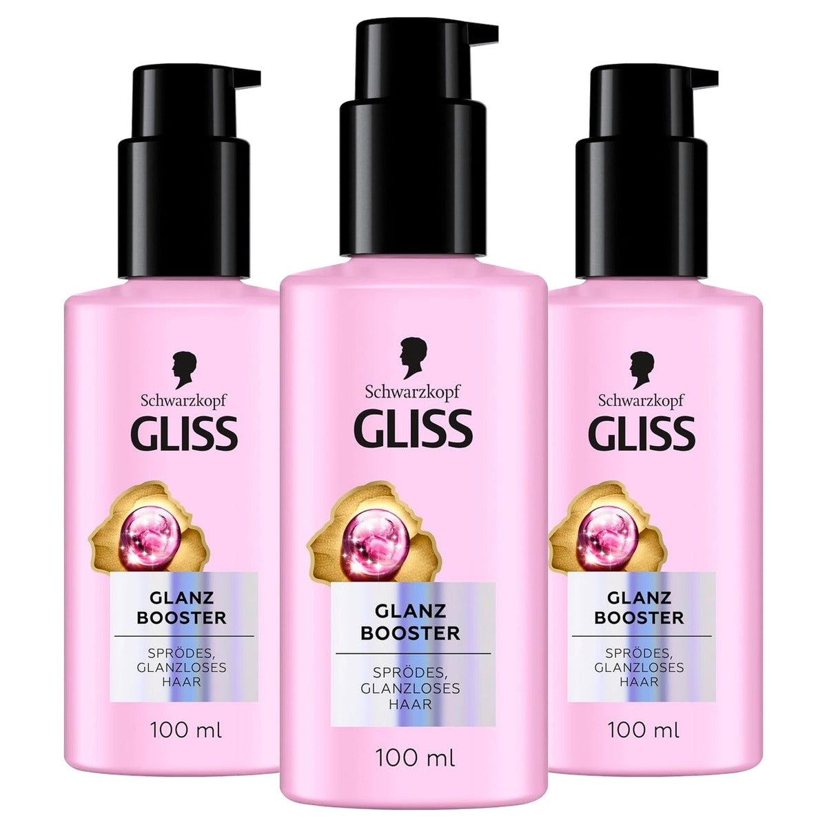 GLISS Glans Booster Haarserum 3 x 100 ml - Voordeelverpakking