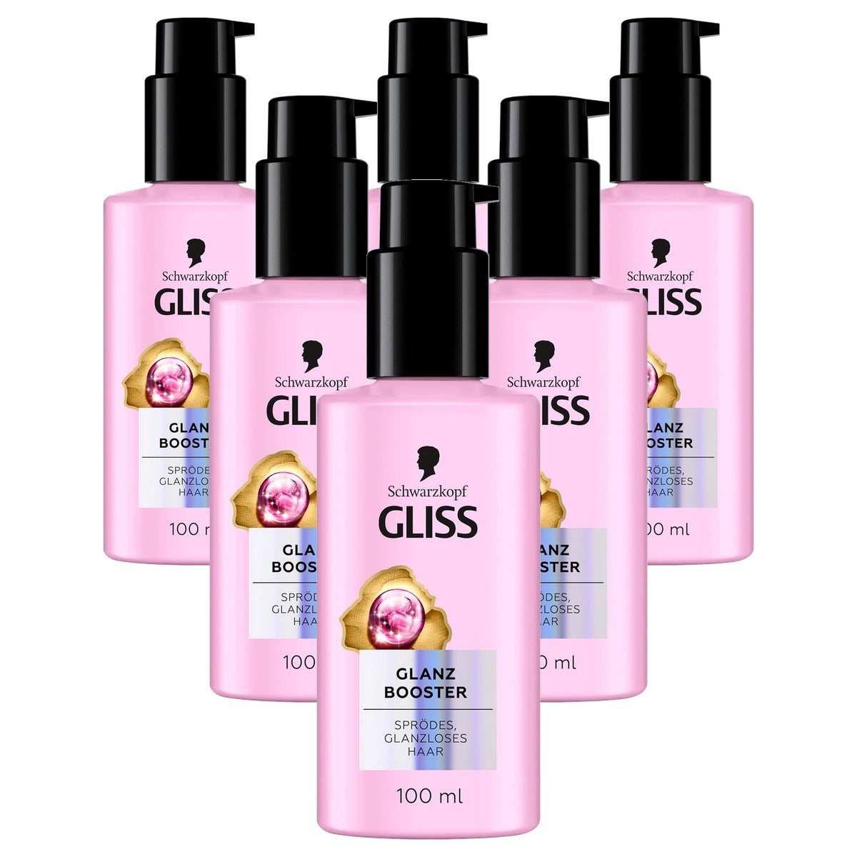 GLISS Glans Booster Haarserum 6 x 100 ml - Voordeelverpakking