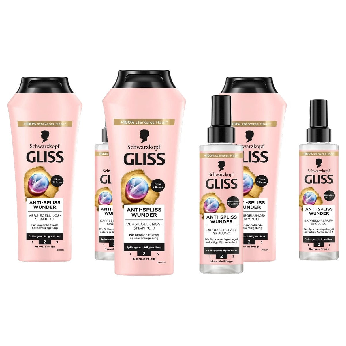 Gliss Kur Shampoo Anti-Splijten Wunder 3 x 250 ml