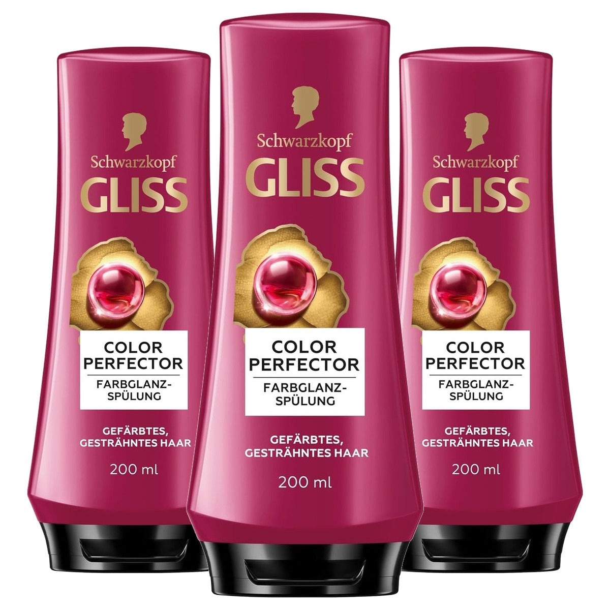 Gliss Kur Color Perfector Conditioner 3 x 200 ml - Voordeelverpakking