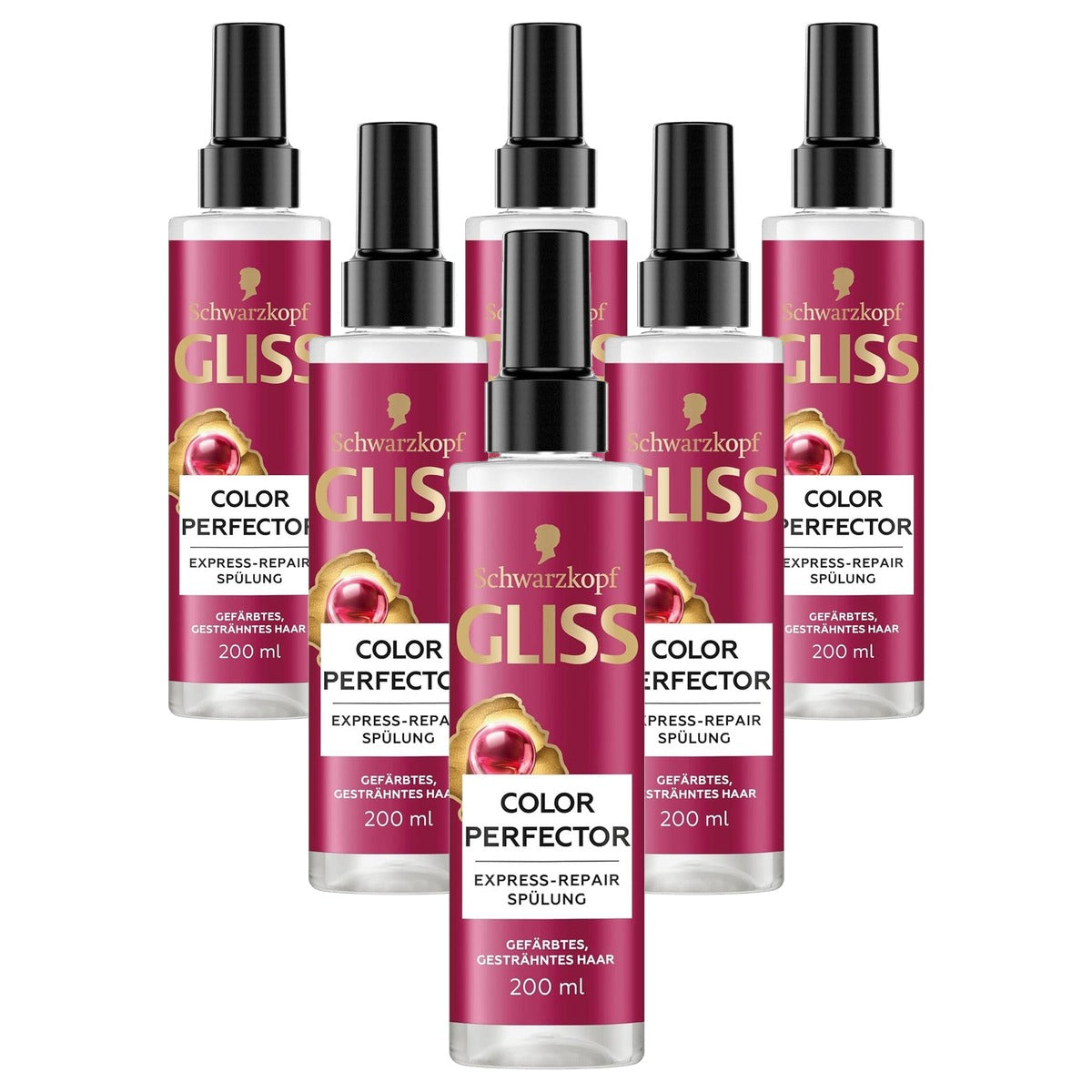 Gliss Kur Color Perfector Express-Repair-conditioner 6 x 200 ml - Voordeelverpakking