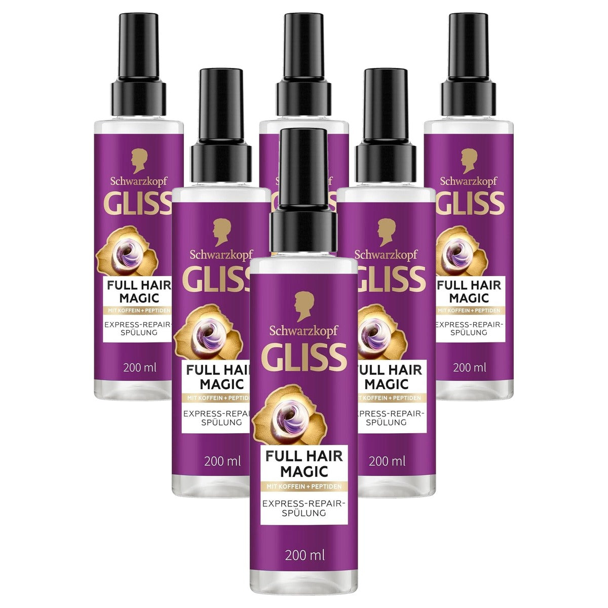 Gliss Kur Full Hair Magic Conditioner 6 x 200 ml - Voordeelverpakking