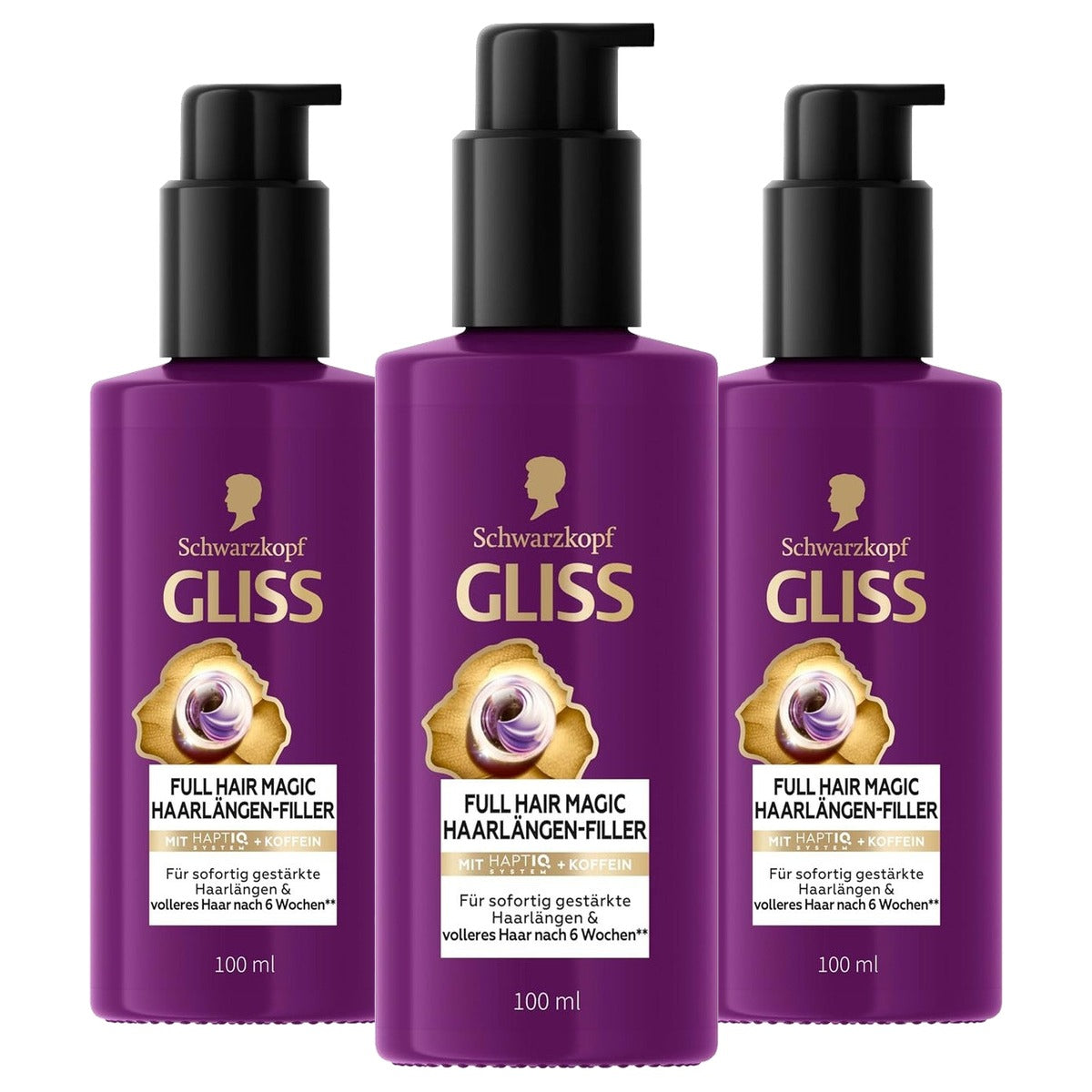 Gliss Kur Full Hair Magic Haarlengtes Filler 3 x 100 ml - Voordeelverpakking