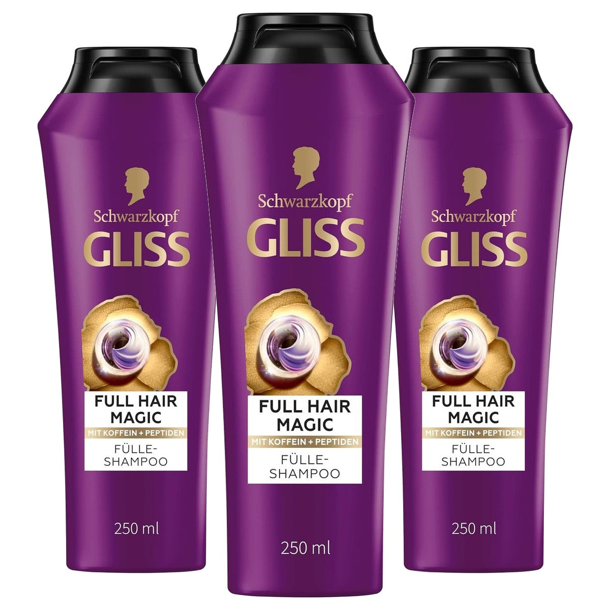 Gliss Kur Full Hair Magic Vulshampoo 250 ml - 3 stuks