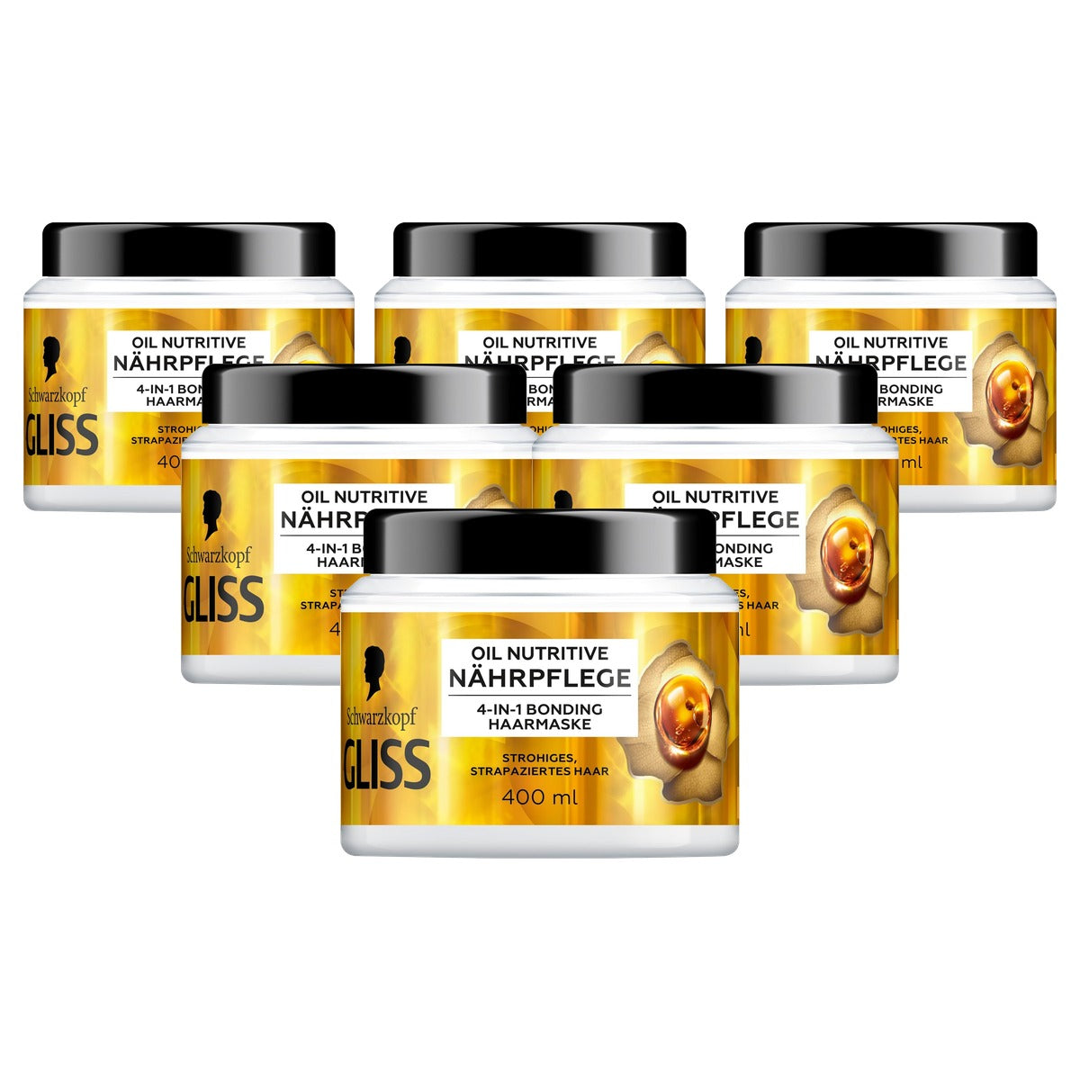 Gliss 4-in-1 voedingsverzorging Oil Nutritive 6 x 400 ml - Voordeelverpakking