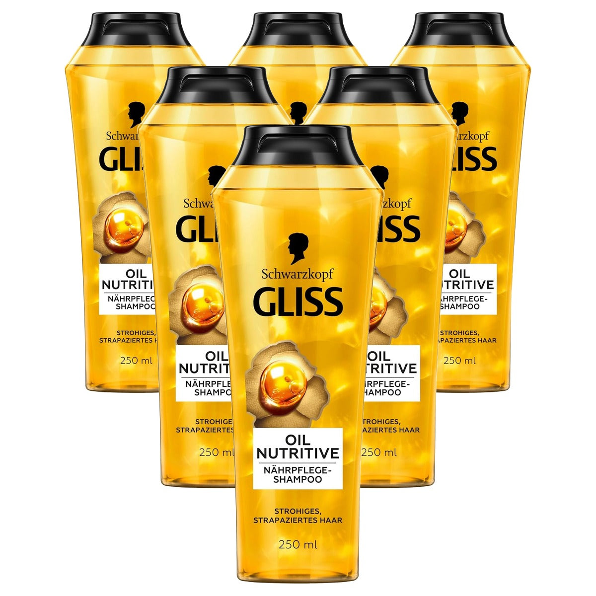 Gliss Oil Nutritive Shampoo 250 ml - 6 stuks