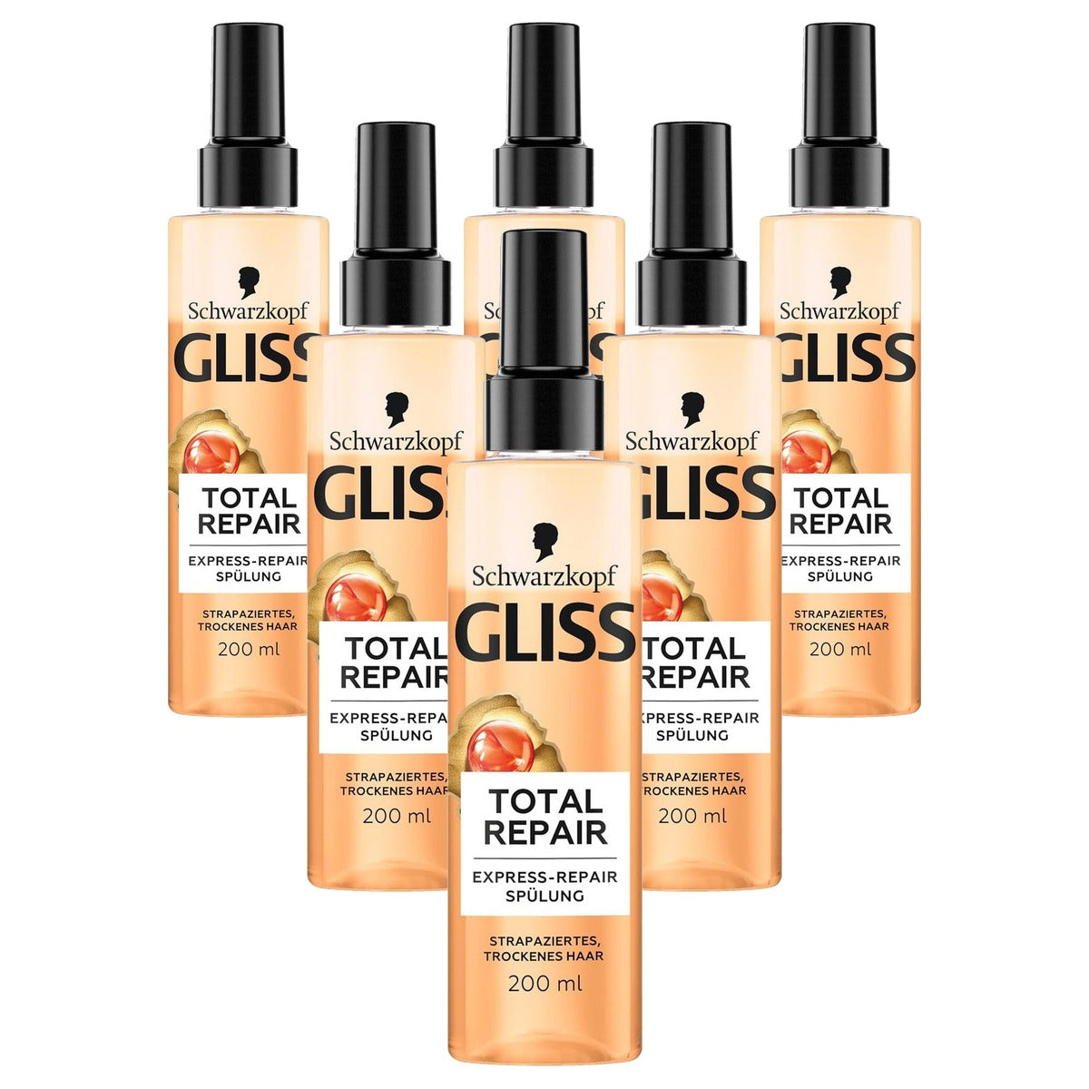 Gliss Total Repair Express-Repair Conditioner 6 x 200 ml - Voordeelverpakking