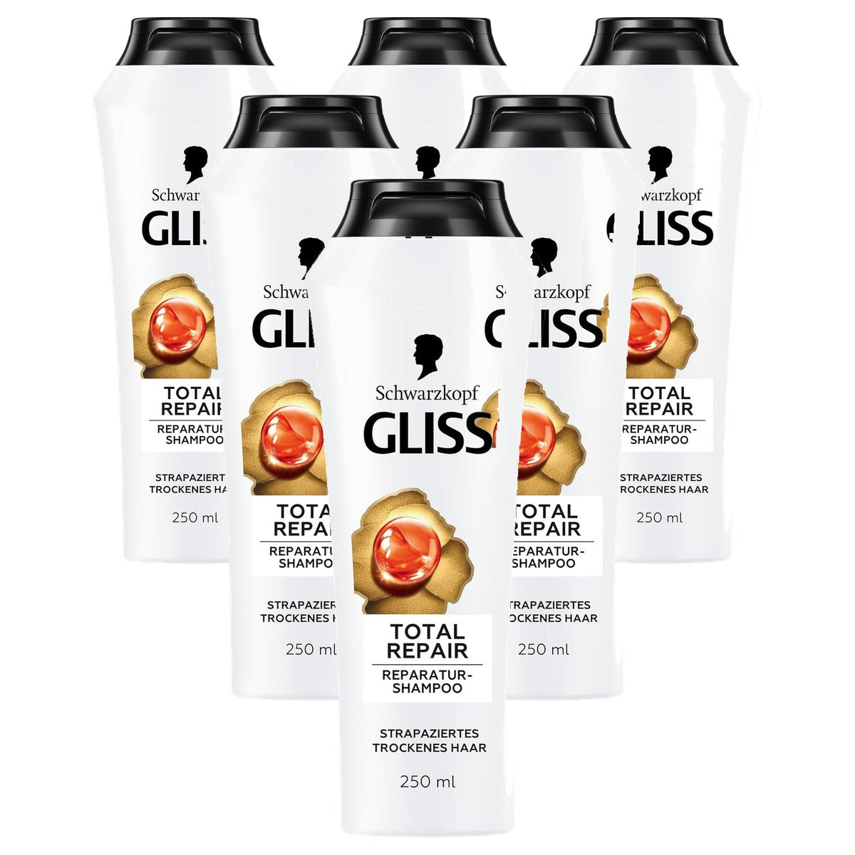 Gliss Total Repair Shampoo 250 ml - 6 stuks