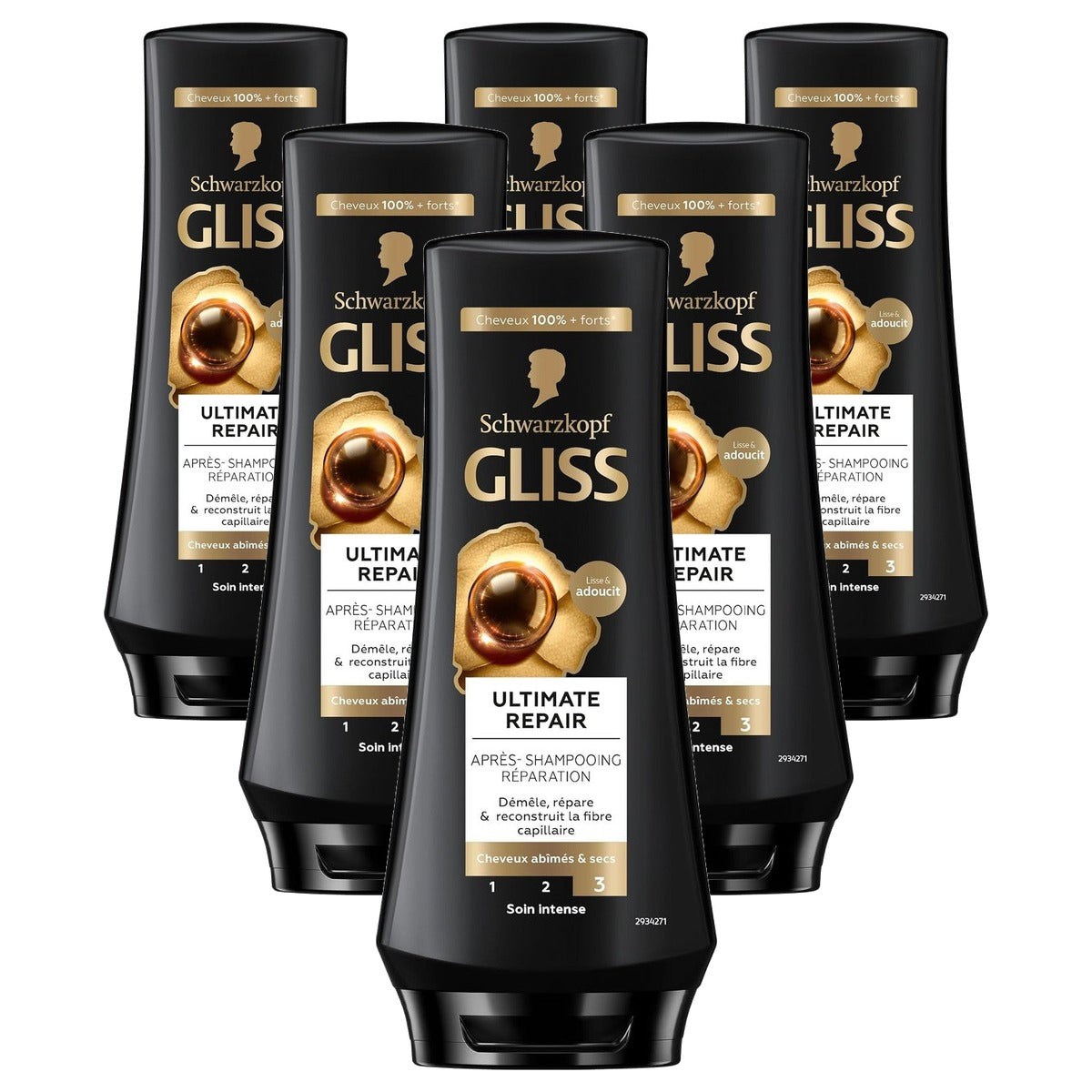 Schwarzkopf Gliss Ultimate Repair Conditioner 6 x 200 ml - Voordeelverpakking