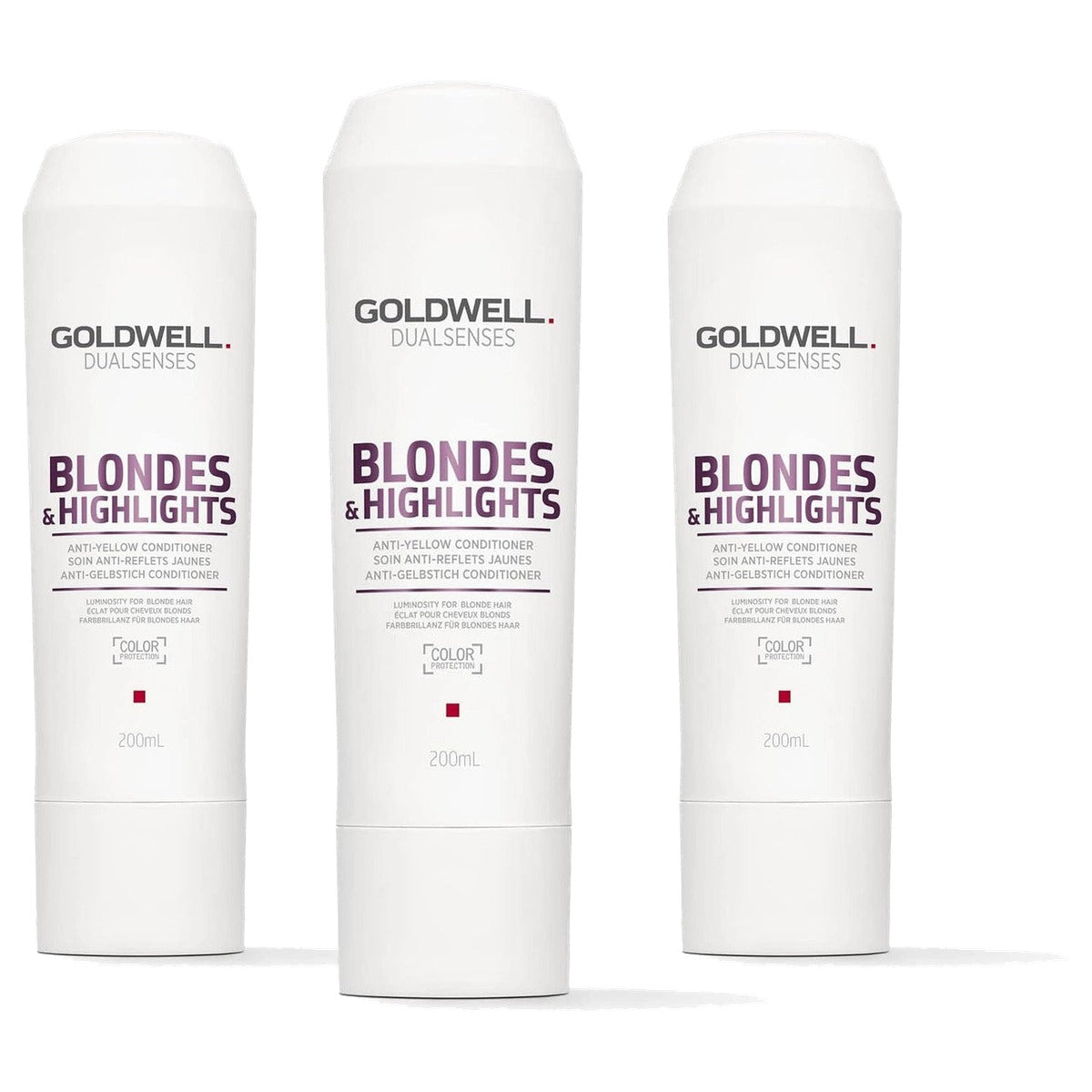 Goldwell Dualsenses Blonde & Highlights Anti-Yellow Conditioner - 3-pack