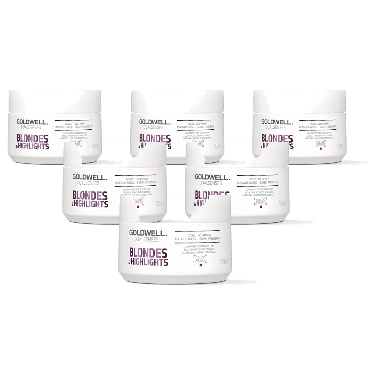 Goldwell Dualsenses Blondes & Highlights 60 Seconden Verzorgingskuur voor Blond en Gestreept Haar 200 ml - 6-pack