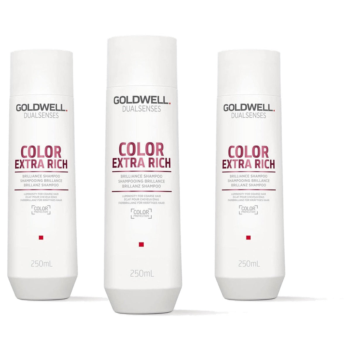 Goldwell Dualsenses Color Extra Rich Brillanz Shampoo voor Krachtig tot Weerbarstig Haar 250 ml - 3-pack