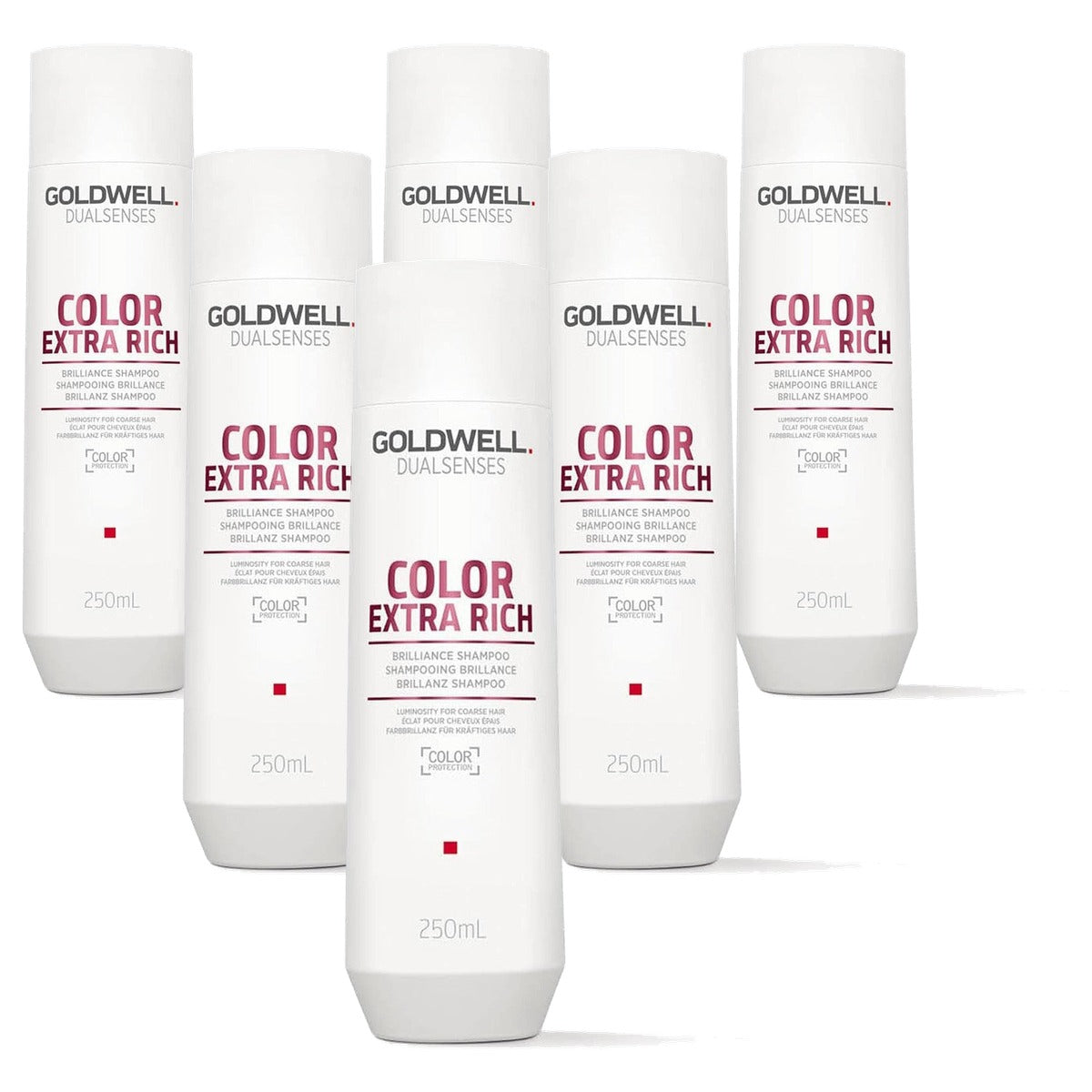 Goldwell Dualsenses Color Extra Rich Brillanz Shampoo voor Krachtig tot Weerbarstig Haar 250 ml - 6-pack