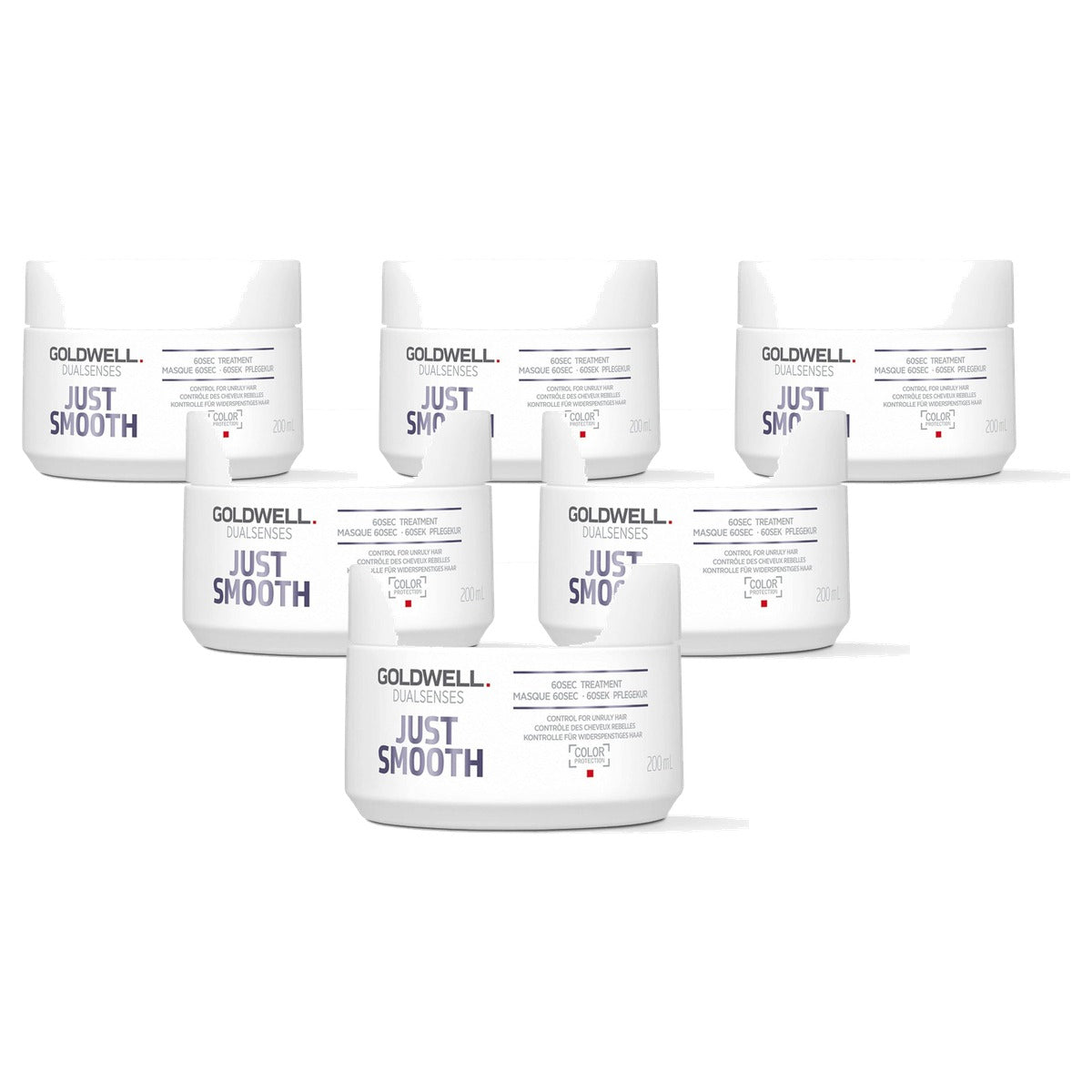 Goldwell Dualsenses Just Smooth 60 Seconden Kuur voor Weerbarstig en Onrustig Haar 200 ml - 6-pack