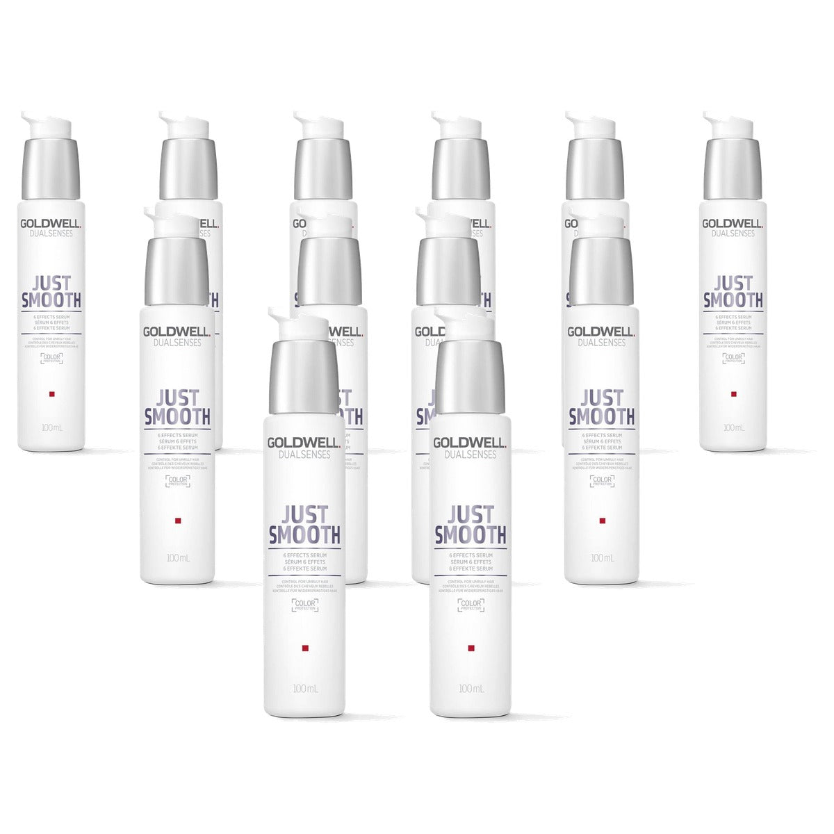 Goldwell Dualsenses Just Smooth Serum met 6 Effecten voor Weerbarstig en Onrustig Haar 100 ml (verpakking van 2) - 6-pack