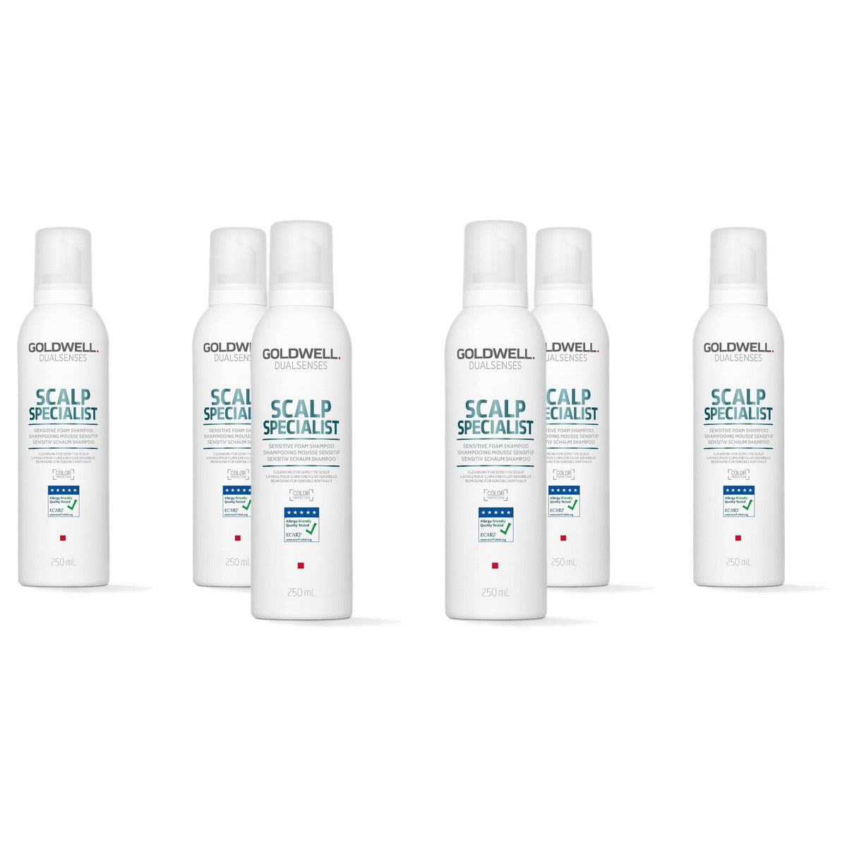 Goldwell Dualsenses Scalp Specialist Sensitive Schuimshampoo voor Gevoelige Hoofdhuid en Dunner Wordend Haar 250 ml (verpakking van 2) - 3-pack