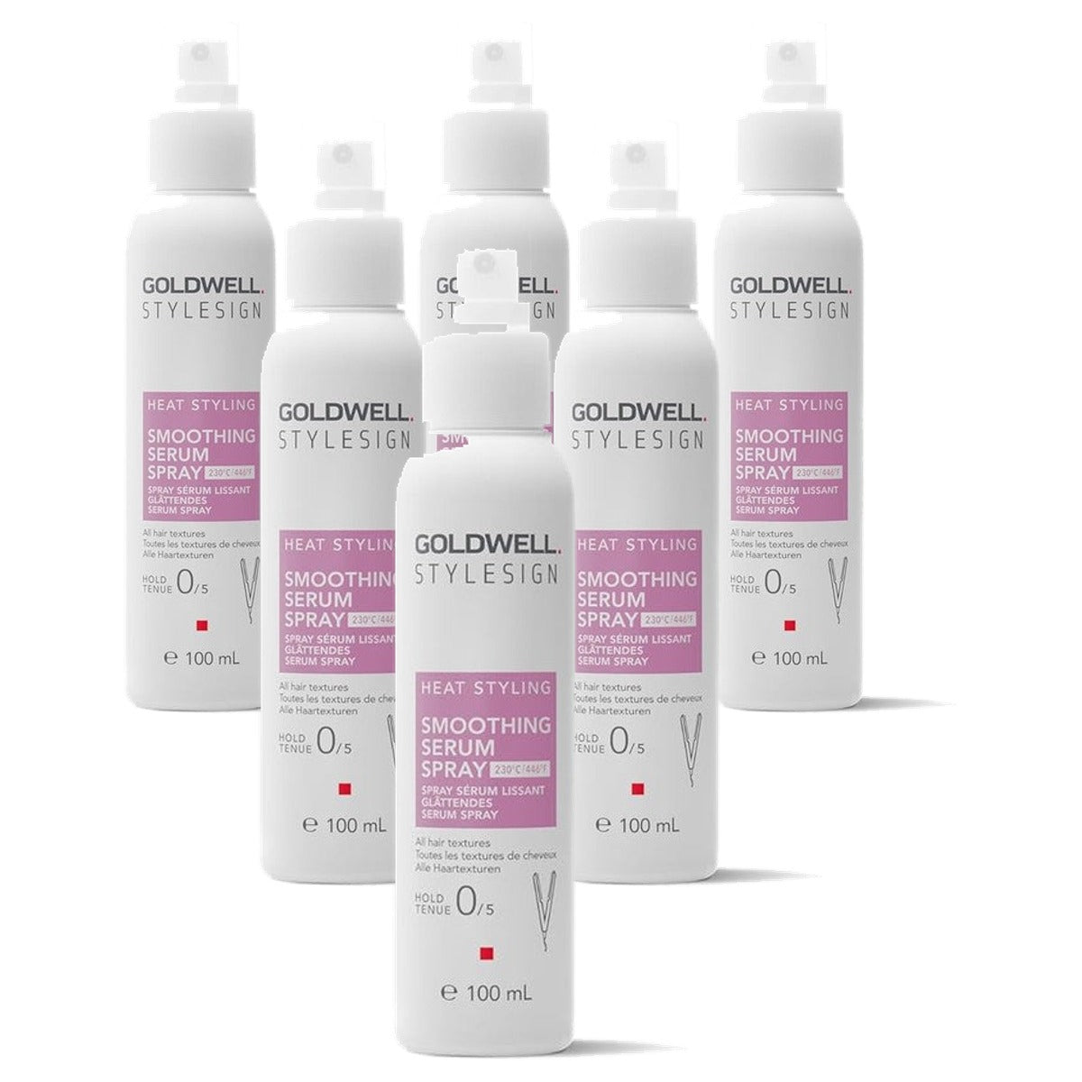 Goldwell StyleSign Heat Styling Gladend Serum Spray voor Alle Haarstructuren 100 ml - 6-pack