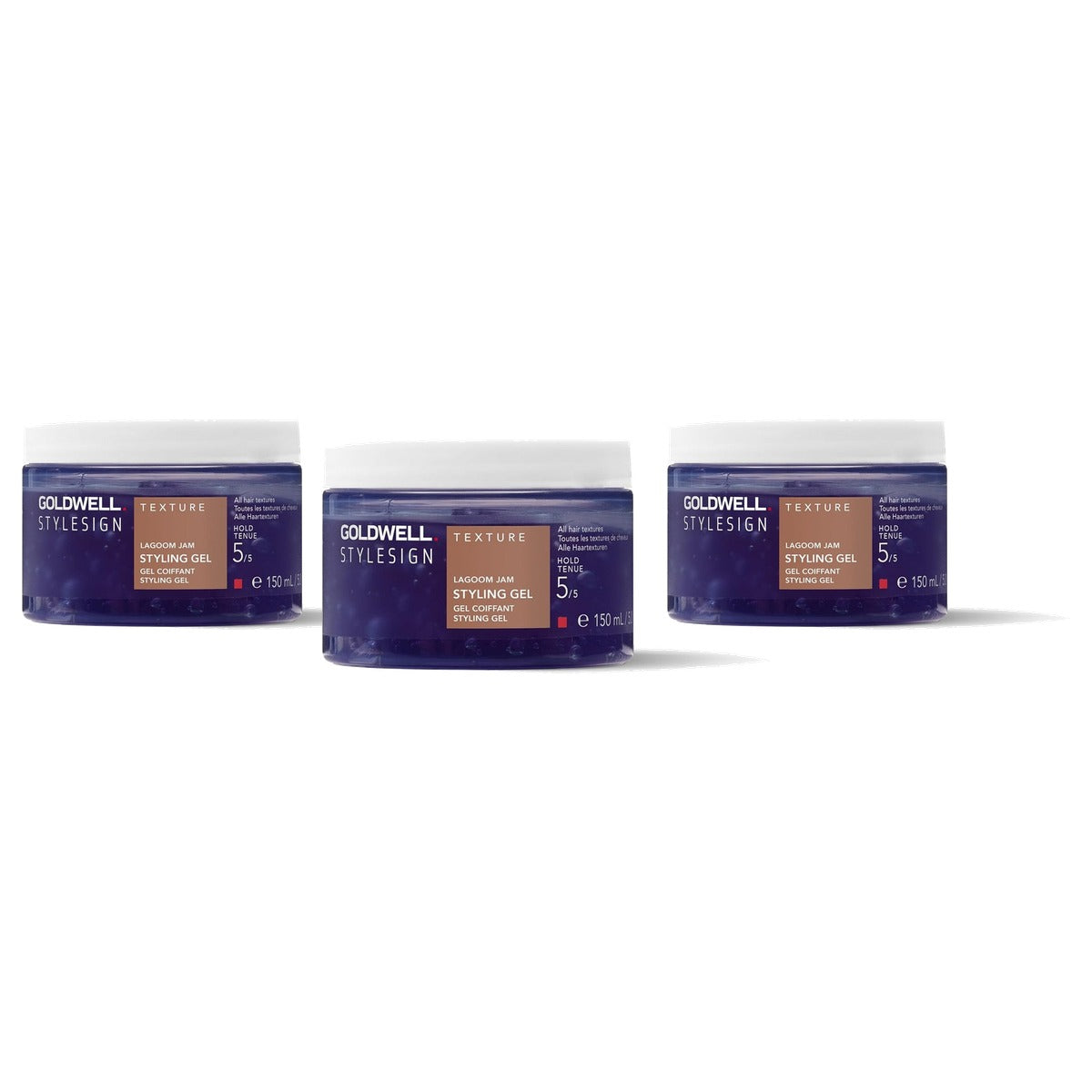 Goldwell StyleSign Texture Lagoom Jam Styling Gel Extra Sterke Grip en Volume voor Alle Haarstructuren 150 ml - 3-pack
