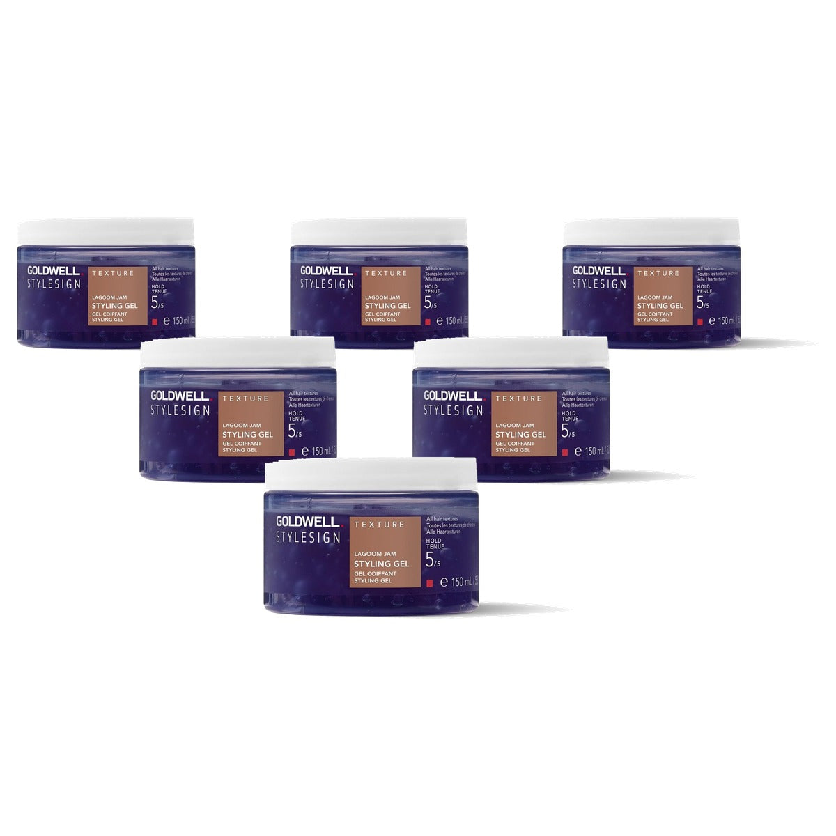 Goldwell StyleSign Texture Lagoom Jam Styling Gel Extra Sterke Grip en Volume voor Alle Haarstructuren 150 ml - 6-pack