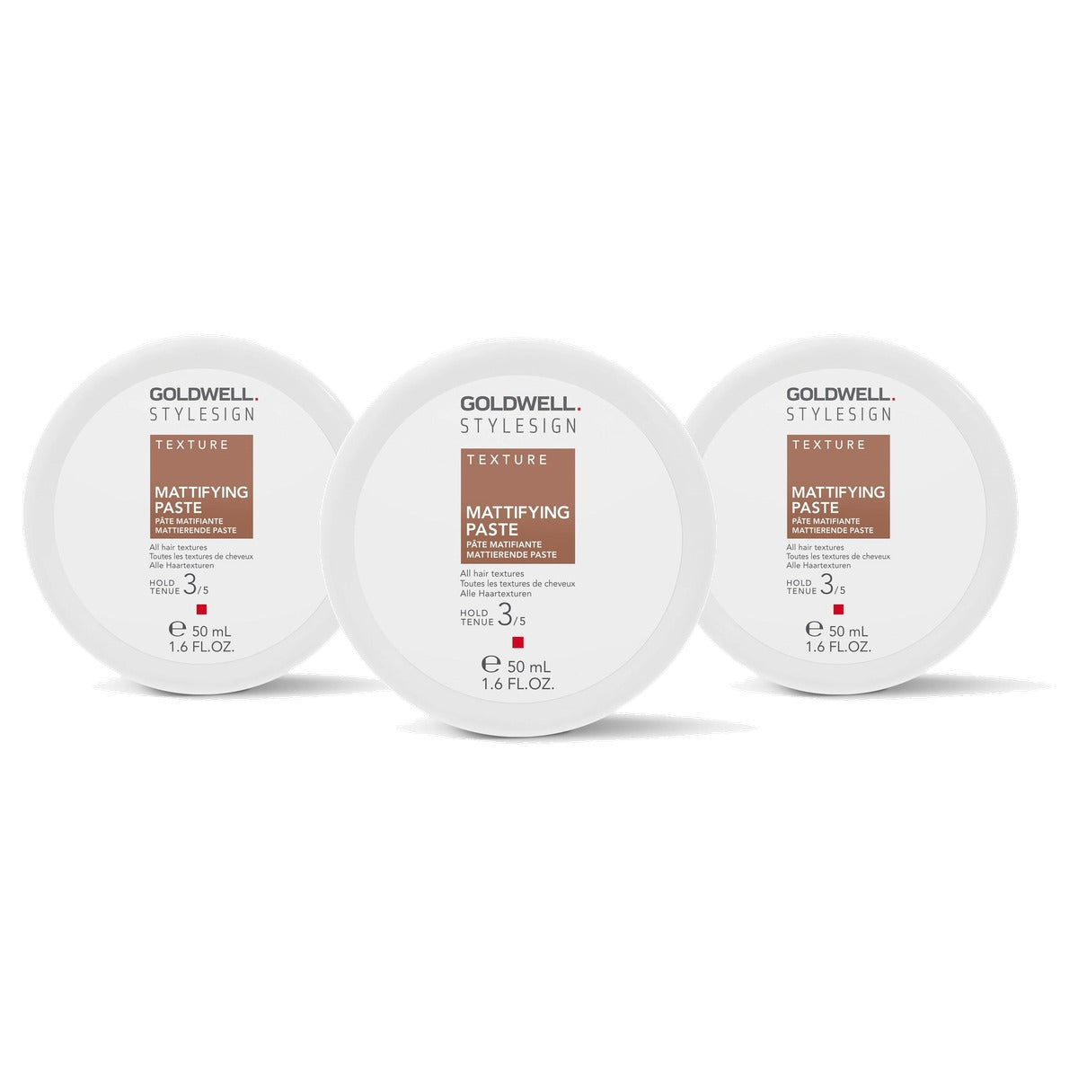 Goldwell StyleSign Texture Matterende Pasta voor Alle Haarstructuren 50 ml - 3-pack