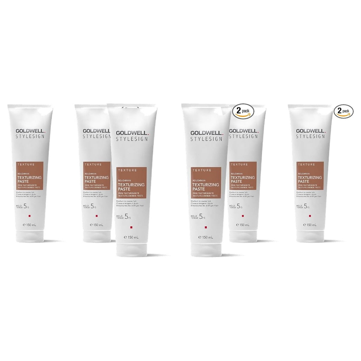 Goldwell StyleSign Texture Roughman Matterende Stylingpasta XXL voor Middelsterk tot Krachtig Haar 150 ml (verpakking van 2) - 3-pack