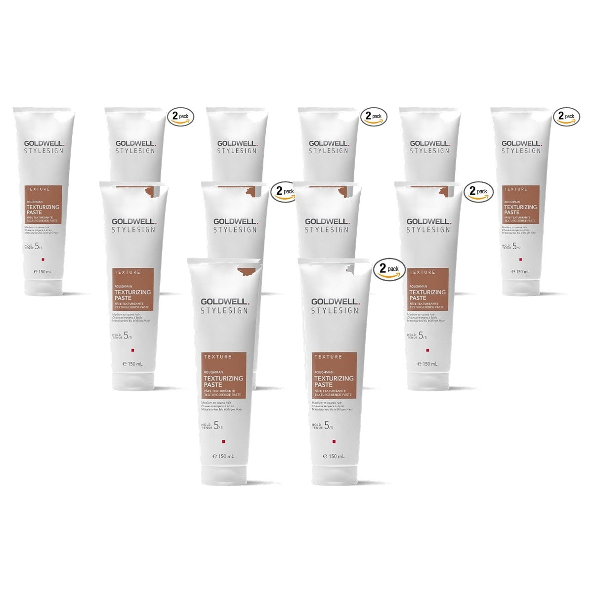 Goldwell StyleSign Texture Roughman Matterende Stylingpasta XXL voor Middelsterk tot Krachtig Haar 150 ml (verpakking van 2) - 6-pack