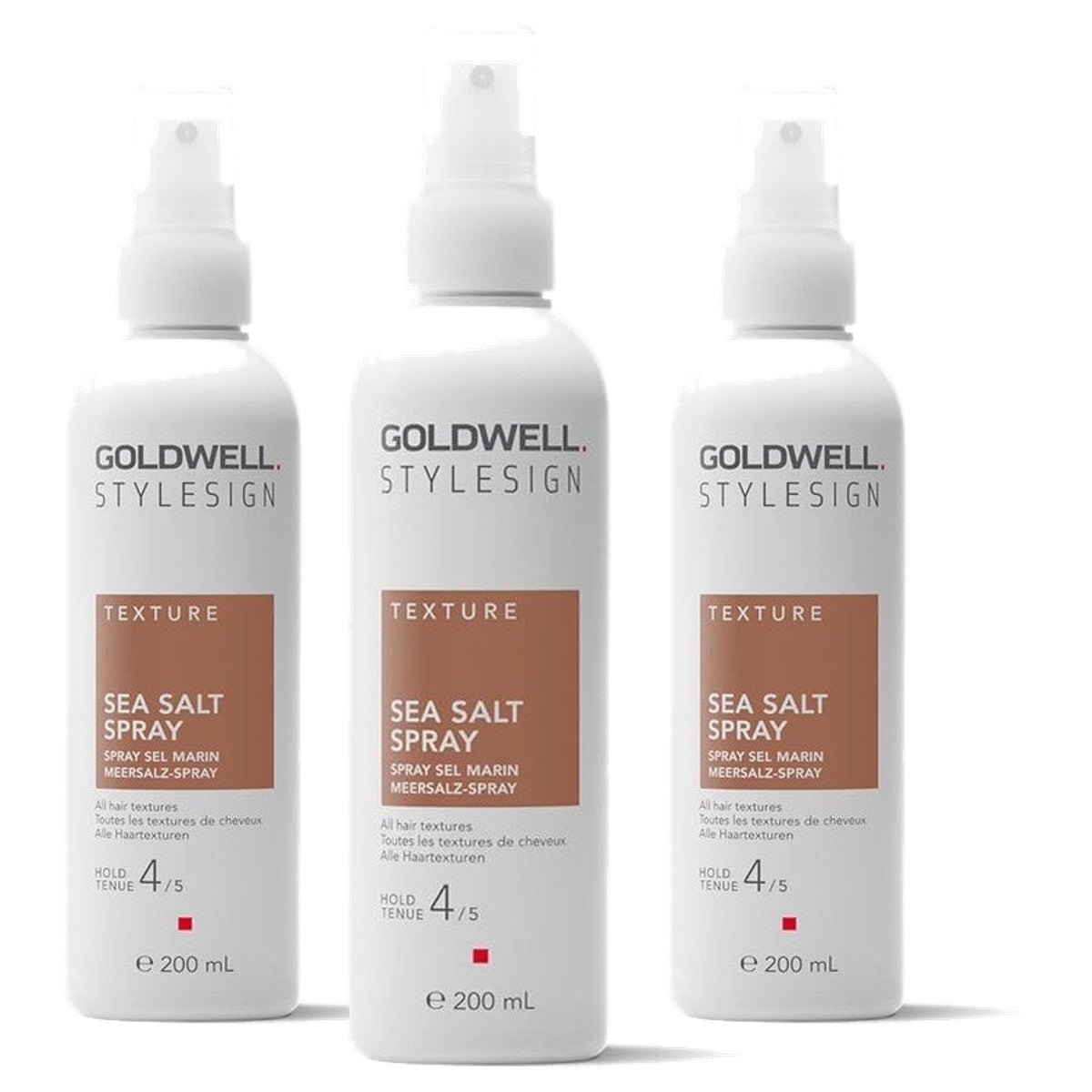 Goldwell StyleSign Texture Zeezoutspray voor Alle Haarstructuren 200 ml - 3-pack