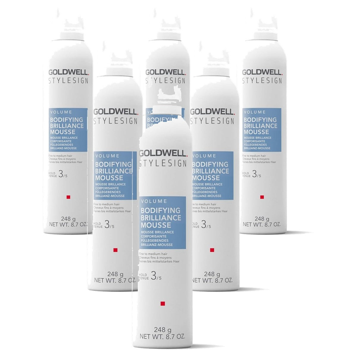 Goldwell StyleSign Volume Vulling Brillant Mousse voor Fijn tot Middelsterk Haar 300 ml - 6-pack