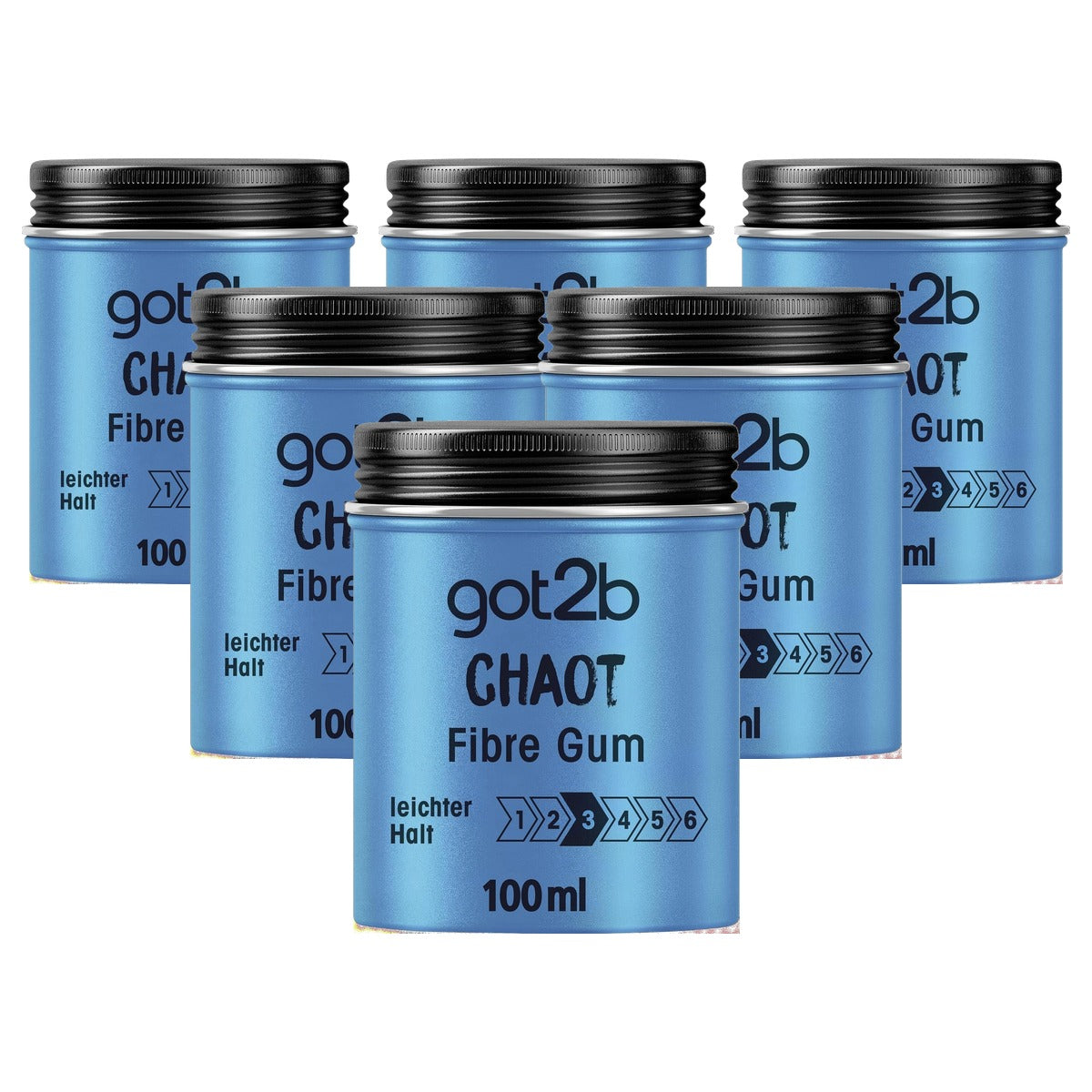 got2b Chaot modellerende Fibre Gum Grip 3 6 x 100 ml - Voordeelverpakking